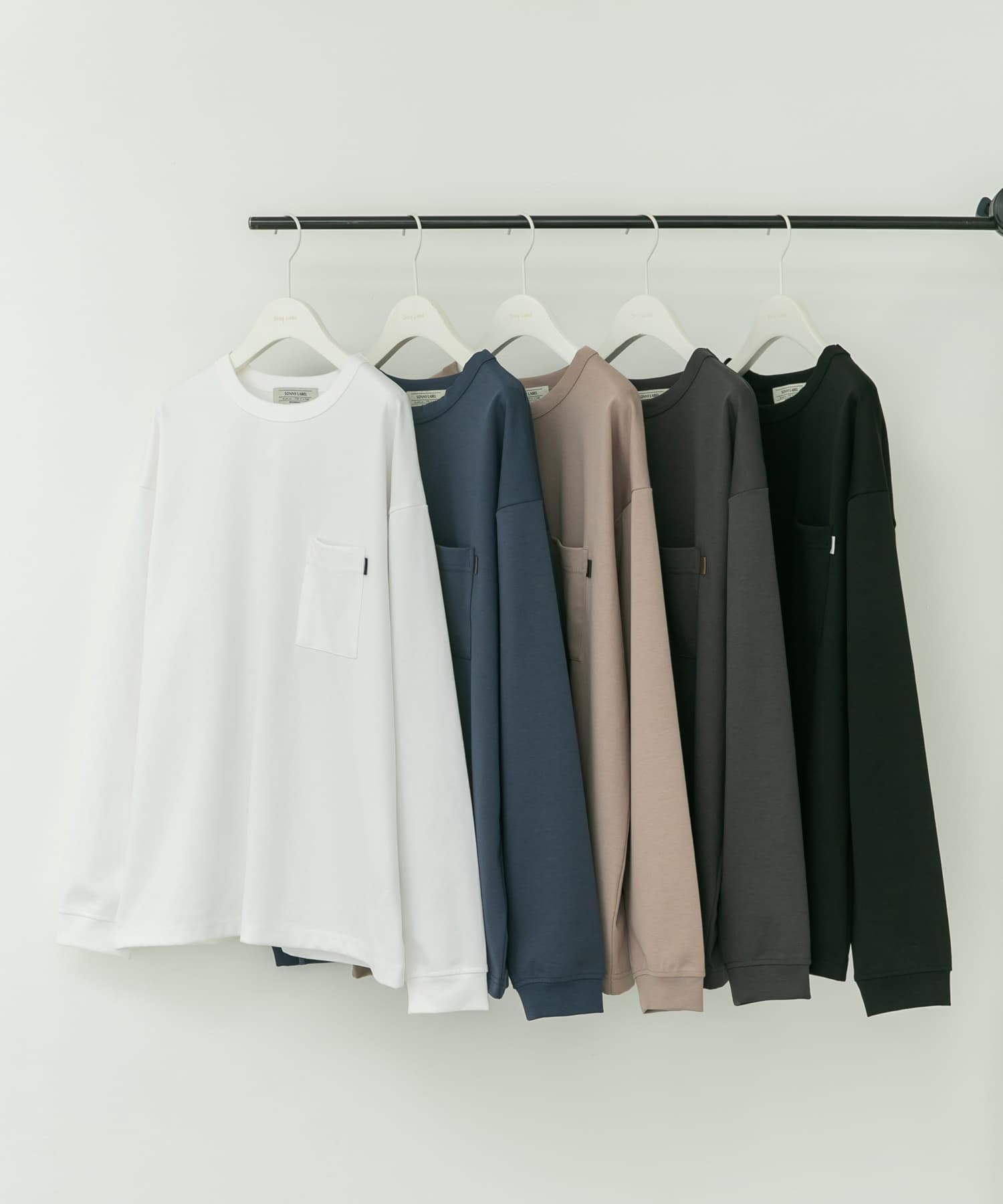 ポンチポケット付ロングスリーブTシャツ ホワイト M