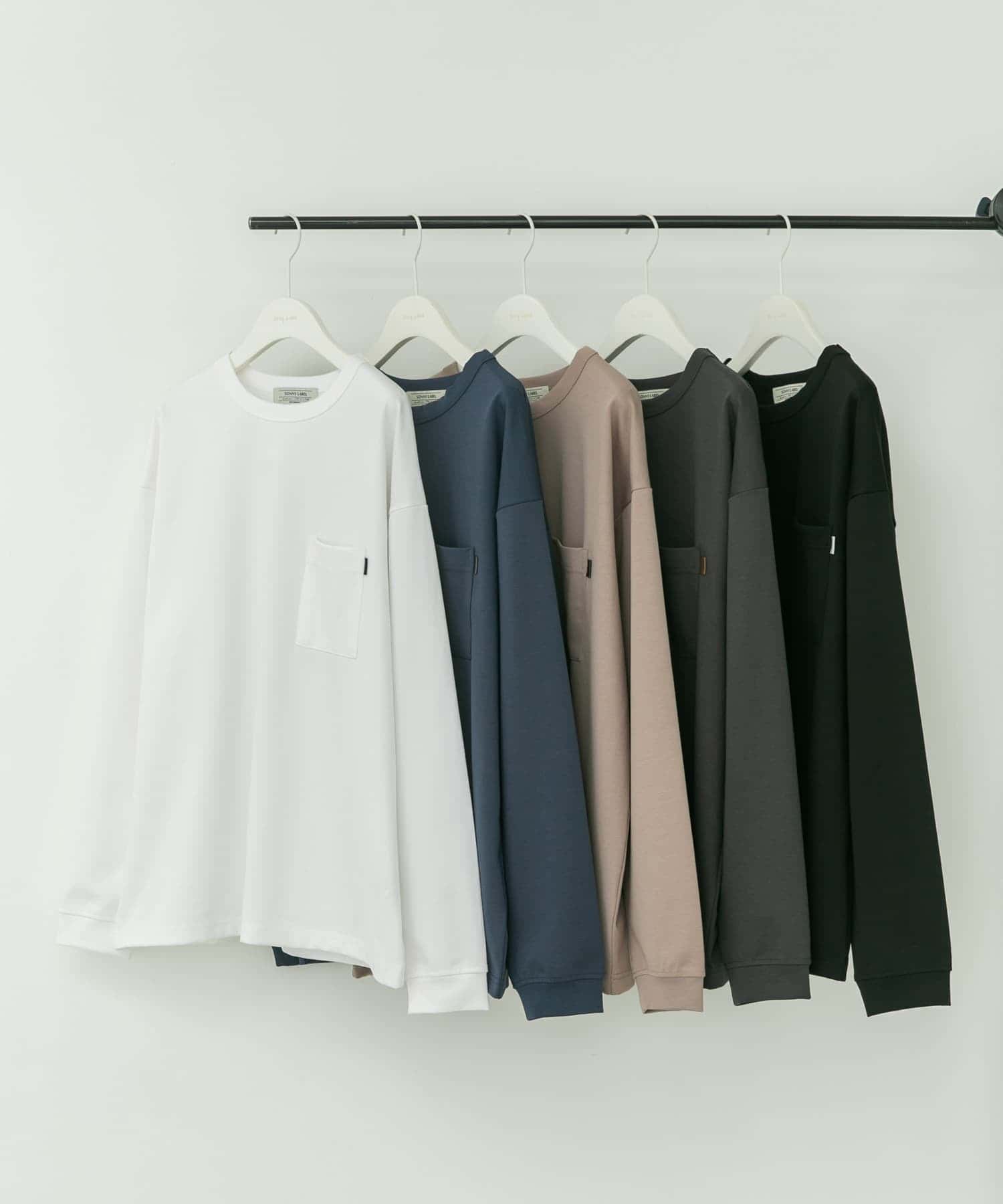 ポンチポケット付ロングスリーブTシャツ ホワイト L