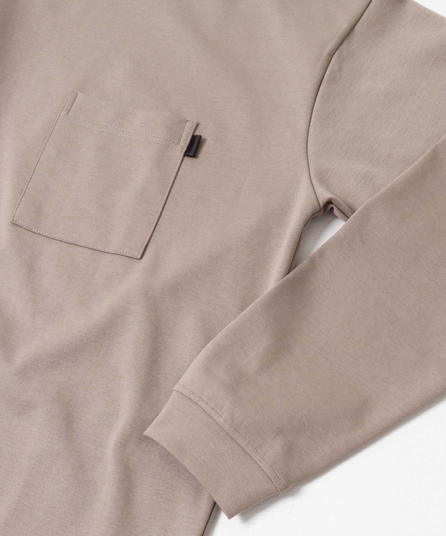 ポンチポケット付ロングスリーブTシャツ グレージュ M