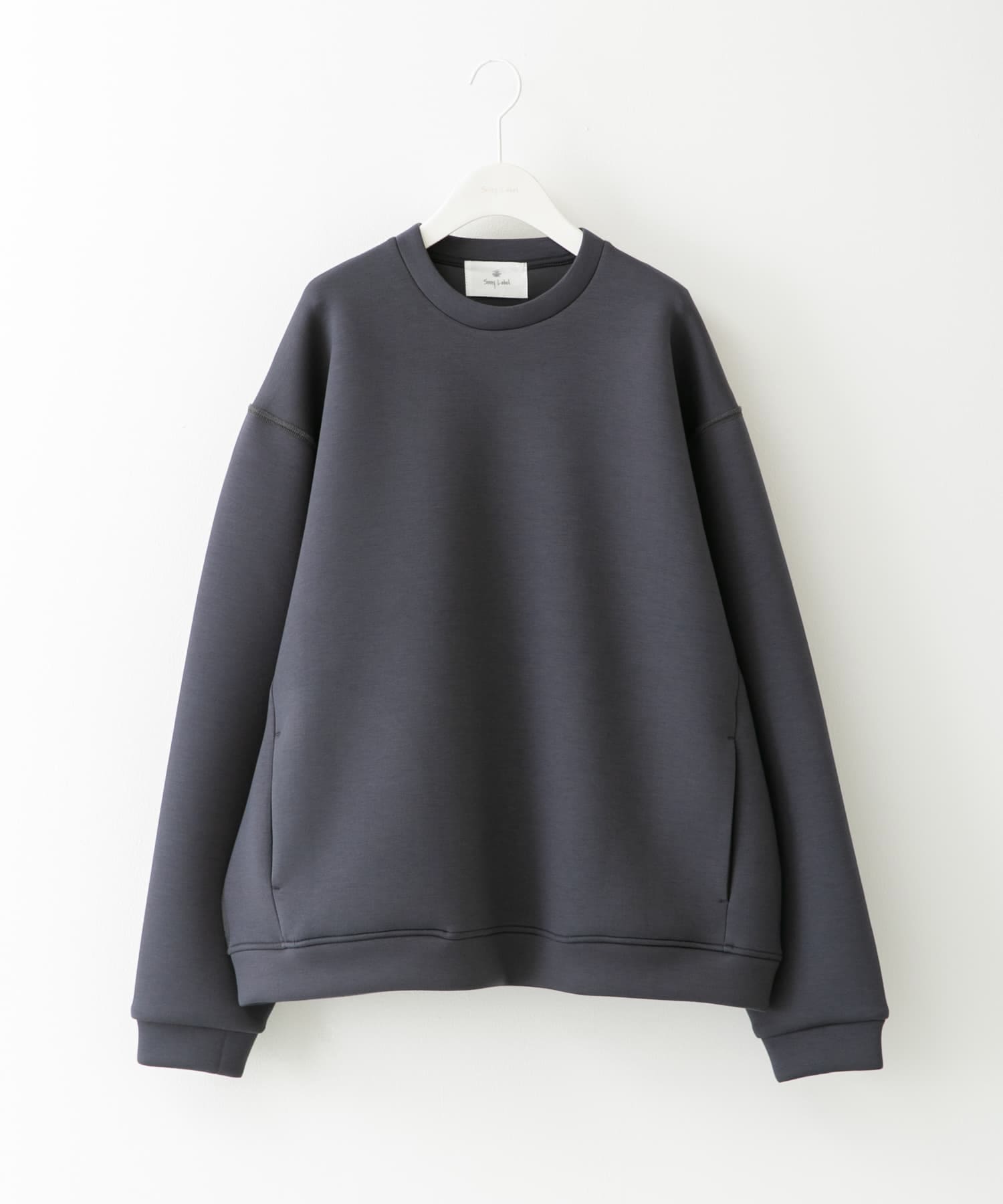 ダンボールニットクルーネックプルオーバー チャコール M