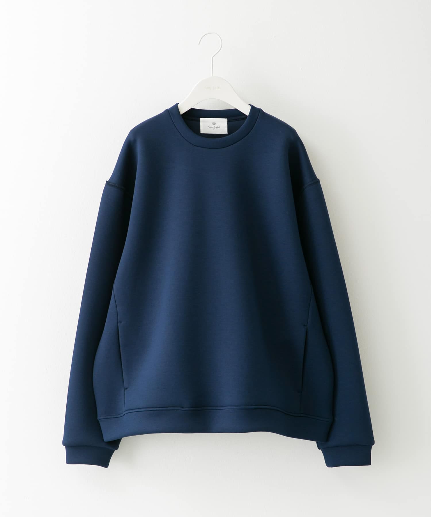 ダンボールニットクルーネックプルオーバー ネイビー M