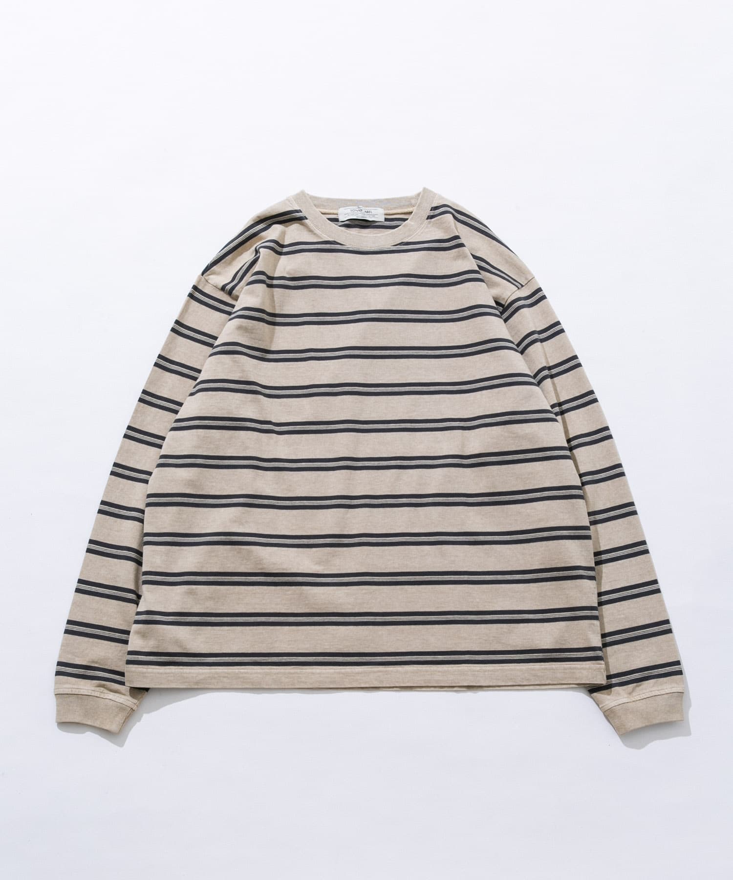 ピグメントボーダーロングスリーブTシャツ