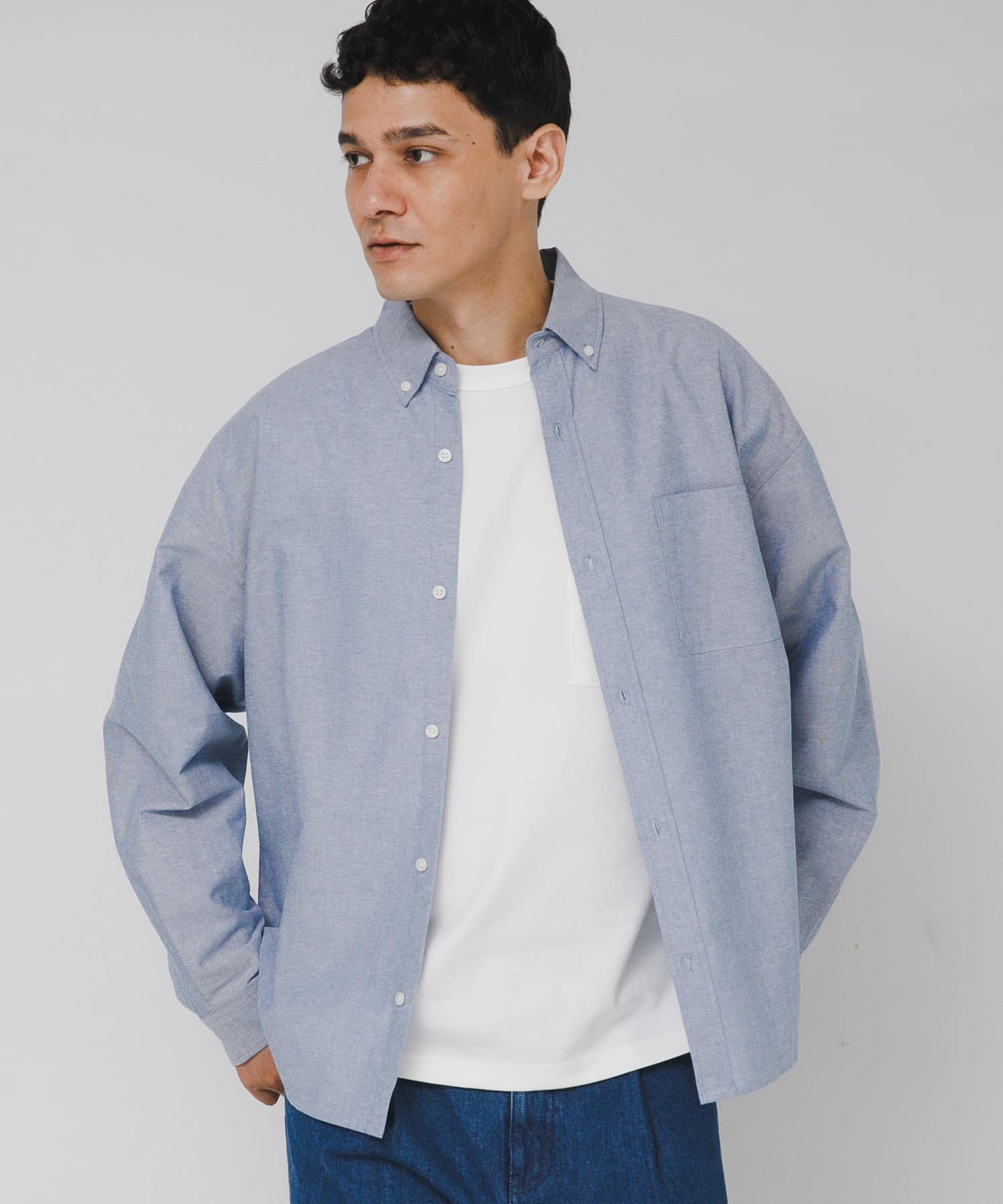 抗菌オックスボタンダウンオーバーシャツ