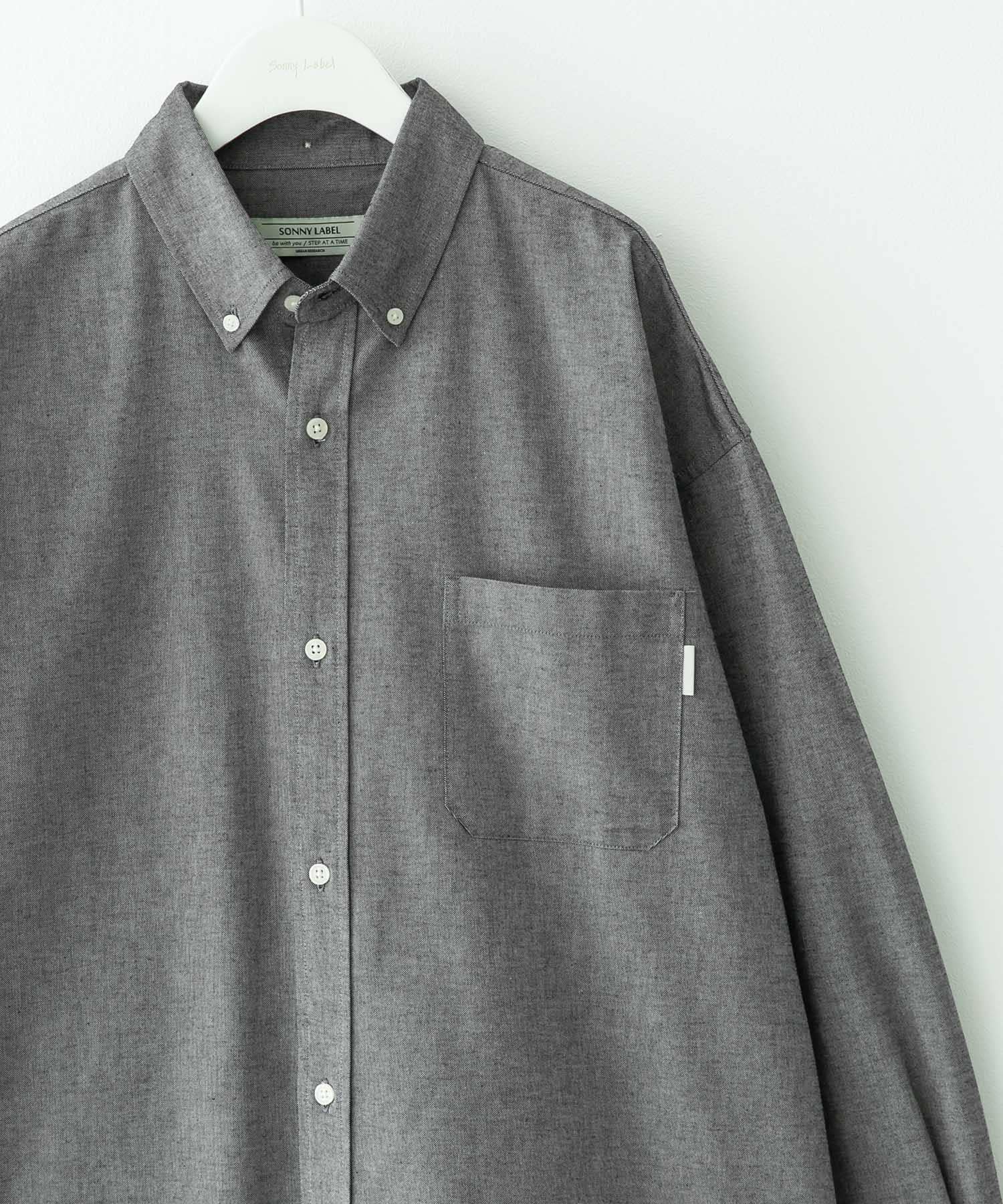 抗菌オックスボタンダウンオーバーシャツ グレー L