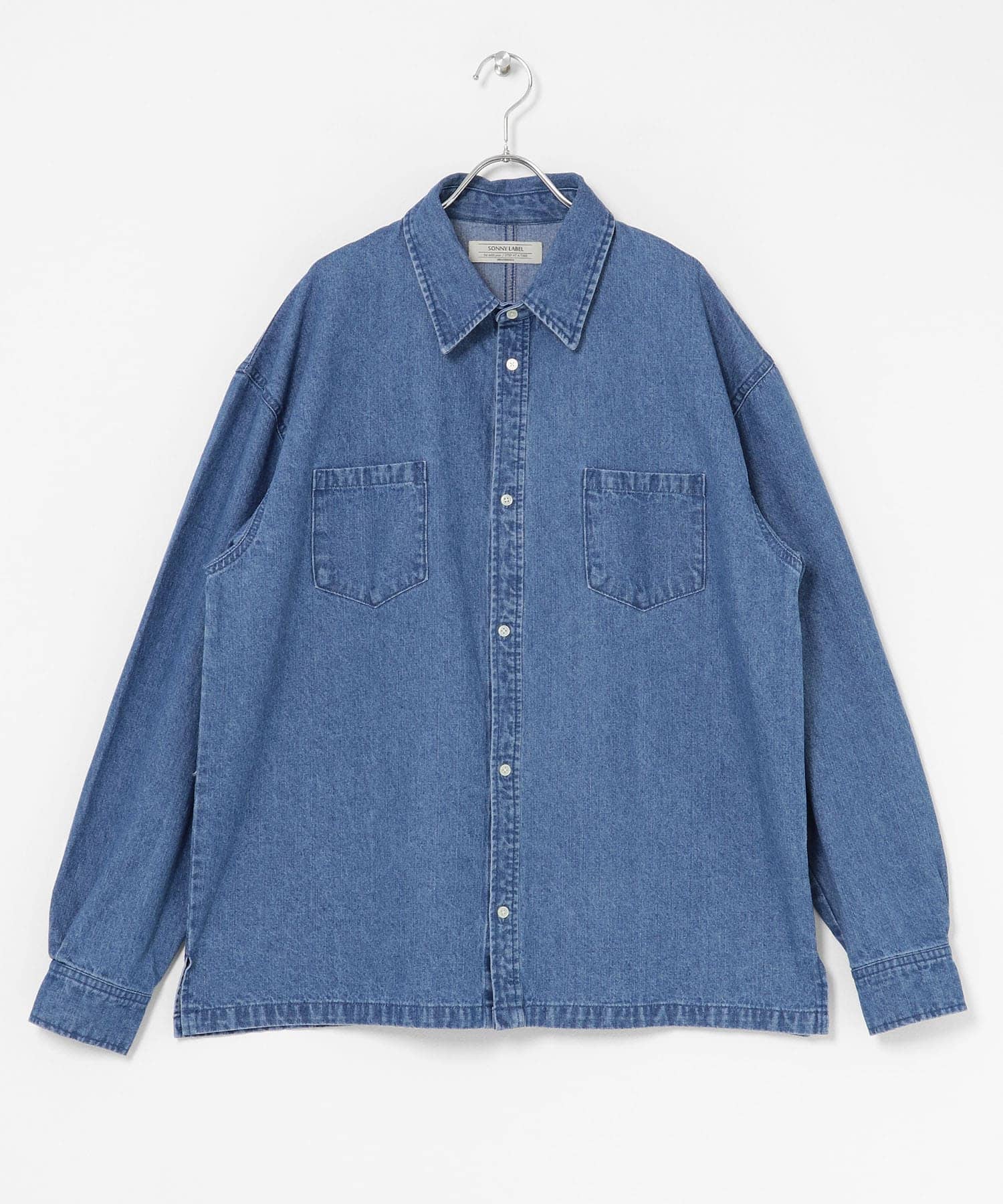 リラックスフィットデニムシャツ インディゴ M