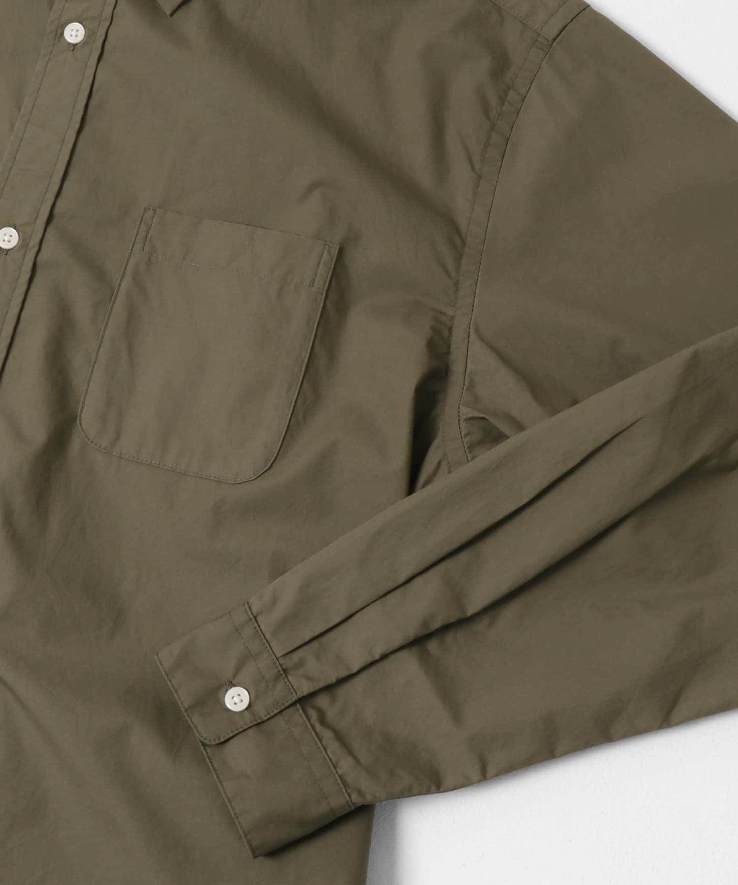 高密度タイプライターレギュラーシャツ カーキ M