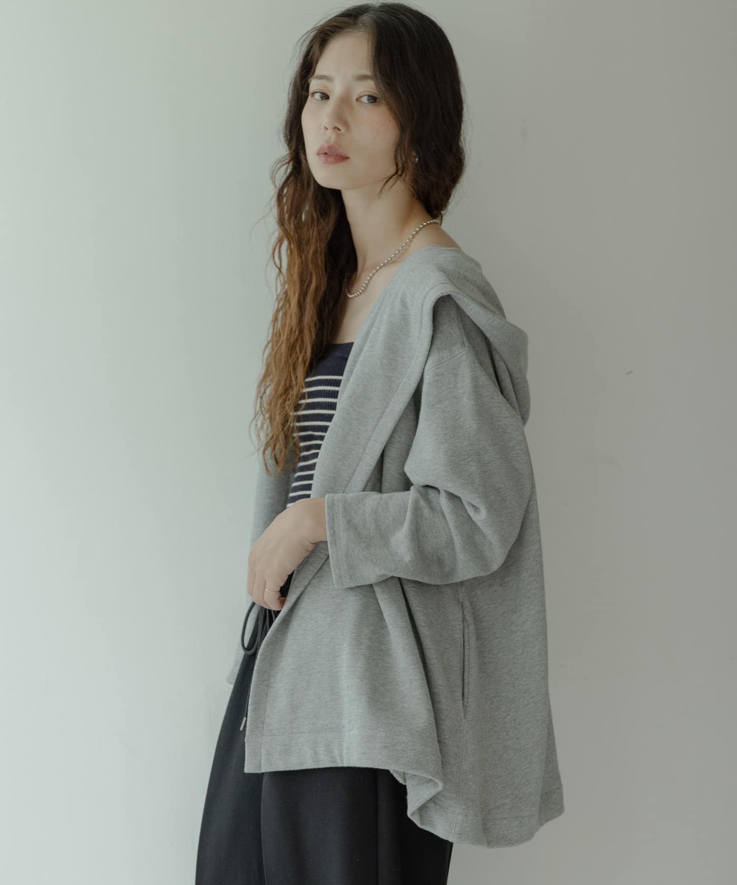 裏毛フーディーカーディガン(FREE グレージュ): トップス｜URBAN