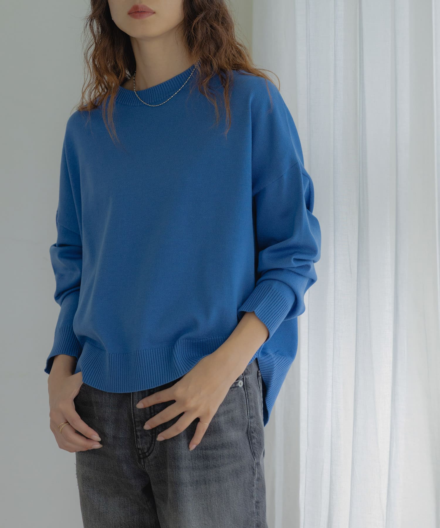 アンチピリングコクーンフォルムニット