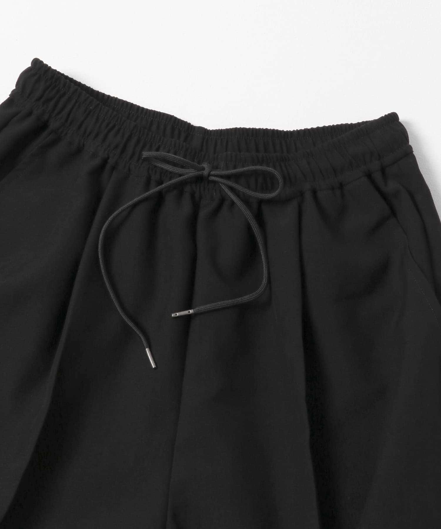 タックワイドイージーパンツ ブラック 36