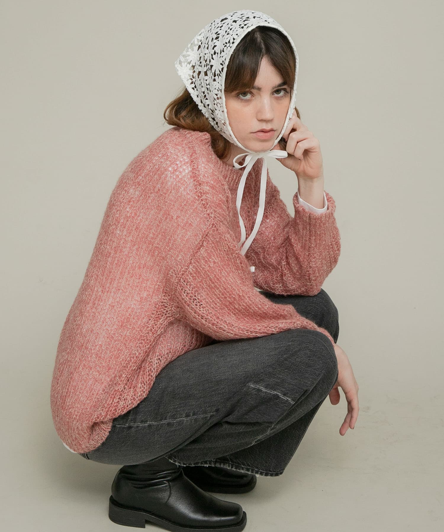 フラワーレースサンカクストール オフ one