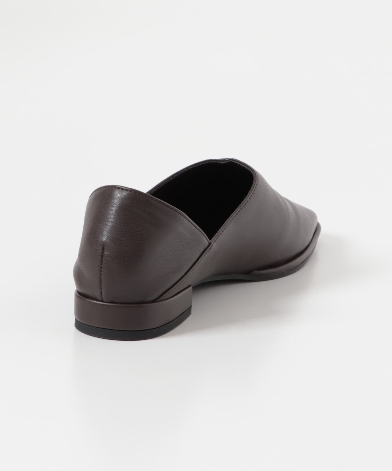 スクエアフラットスリッポン ブラウン S