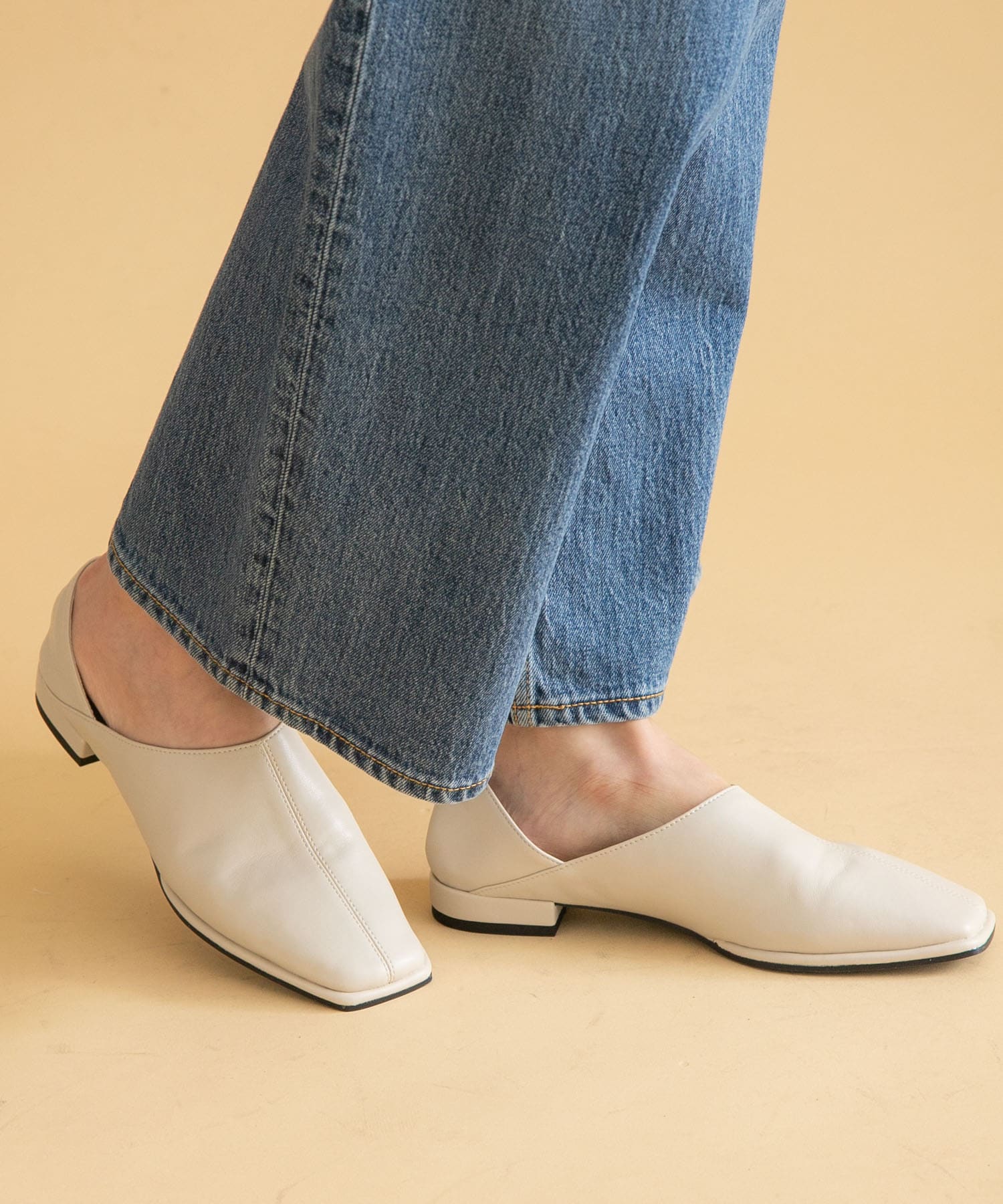 スクエアフラットスリッポン