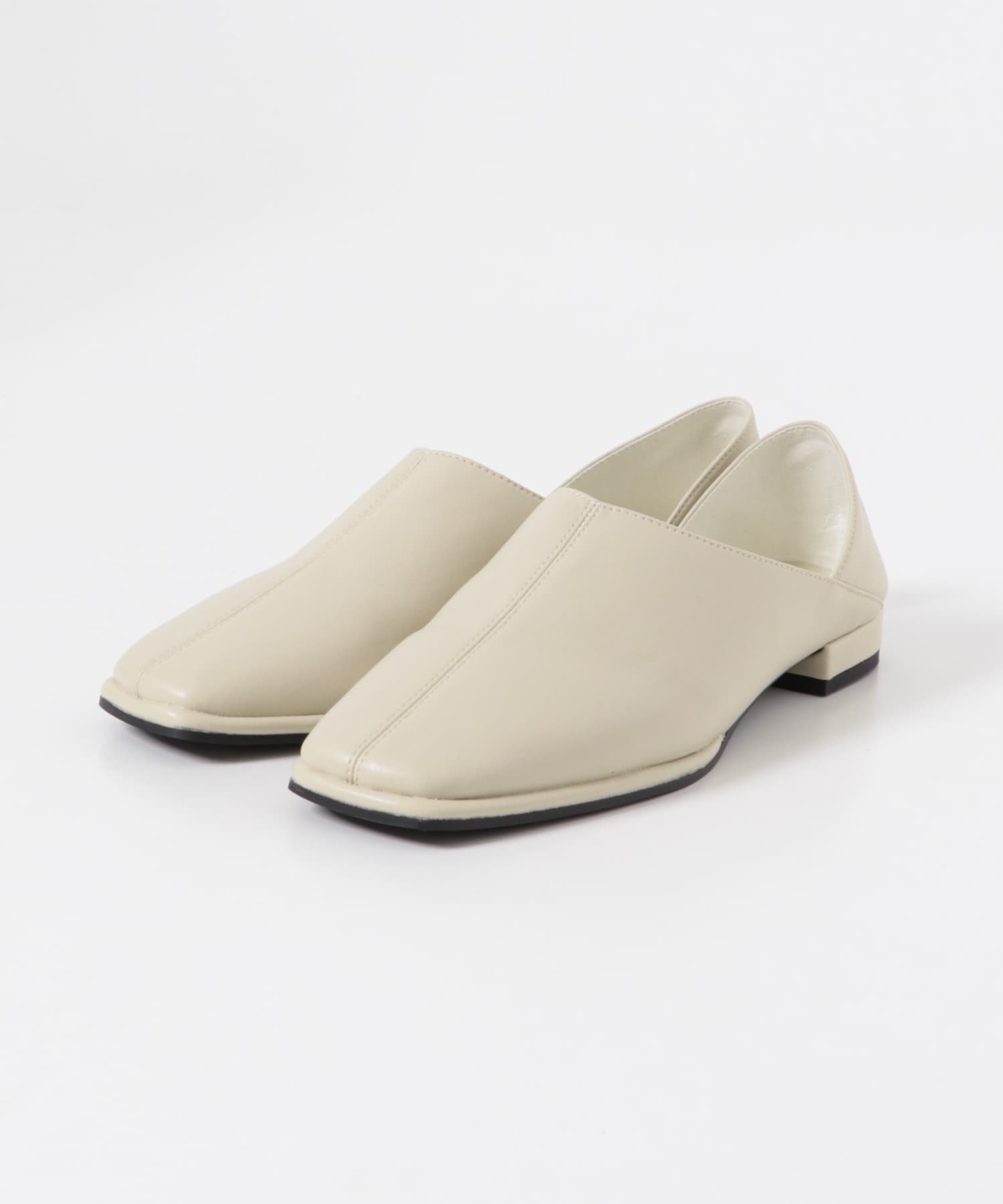 スクエアフラットスリッポン エクリュ S