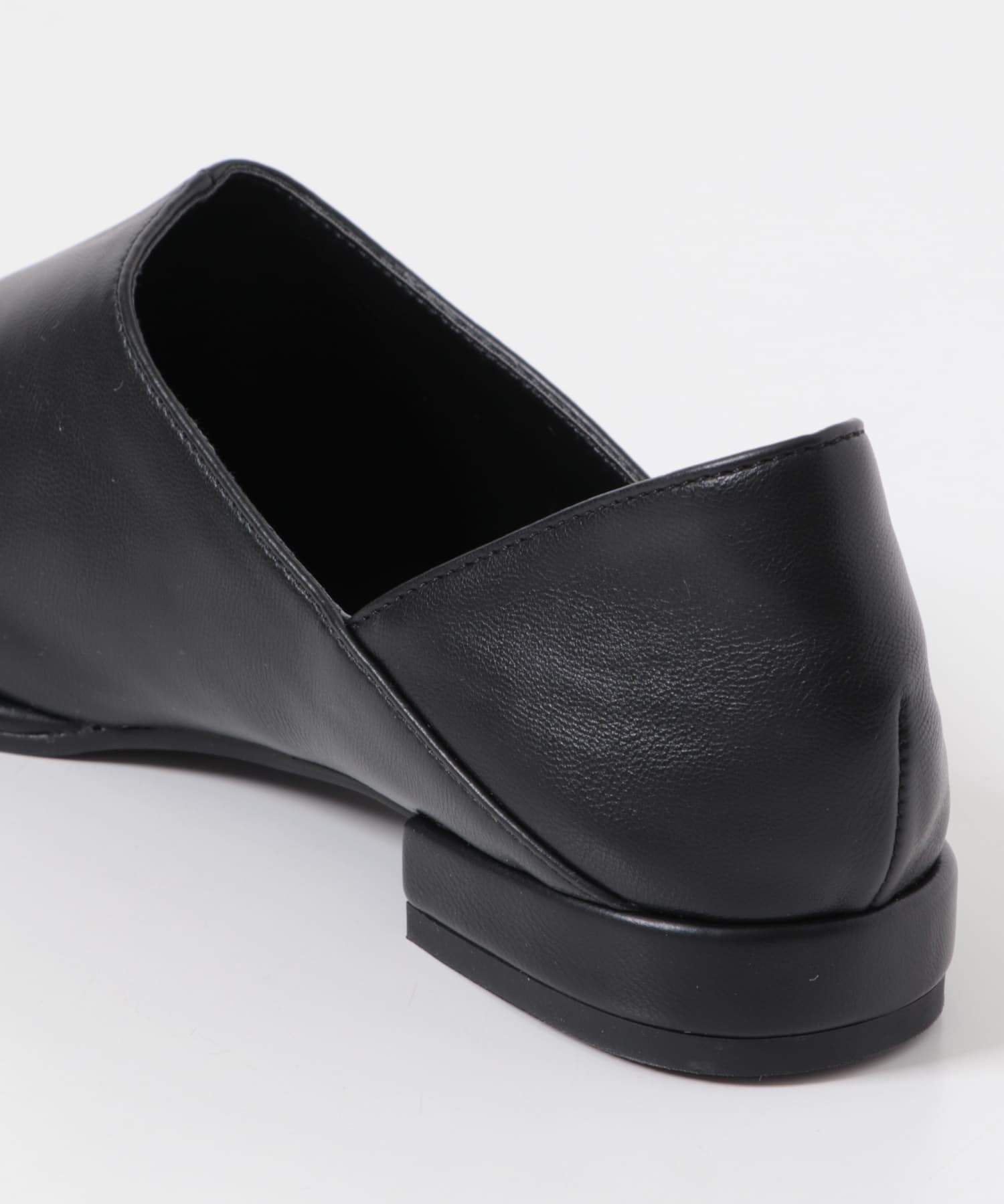 スクエアフラットスリッポン ブラック S