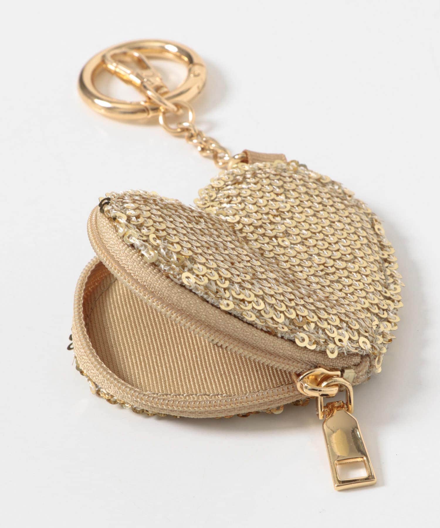 スパンコールハートコインケース ゴールド one