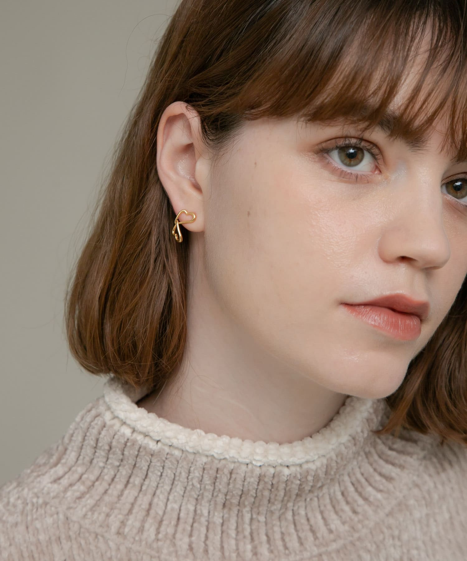 Double heart pierce GOLD one
