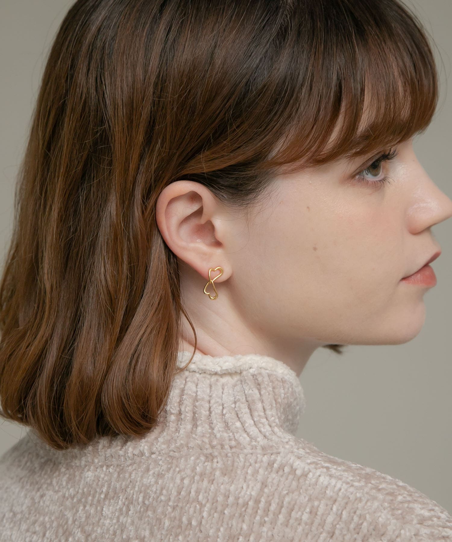 Double heart pierce GOLD one