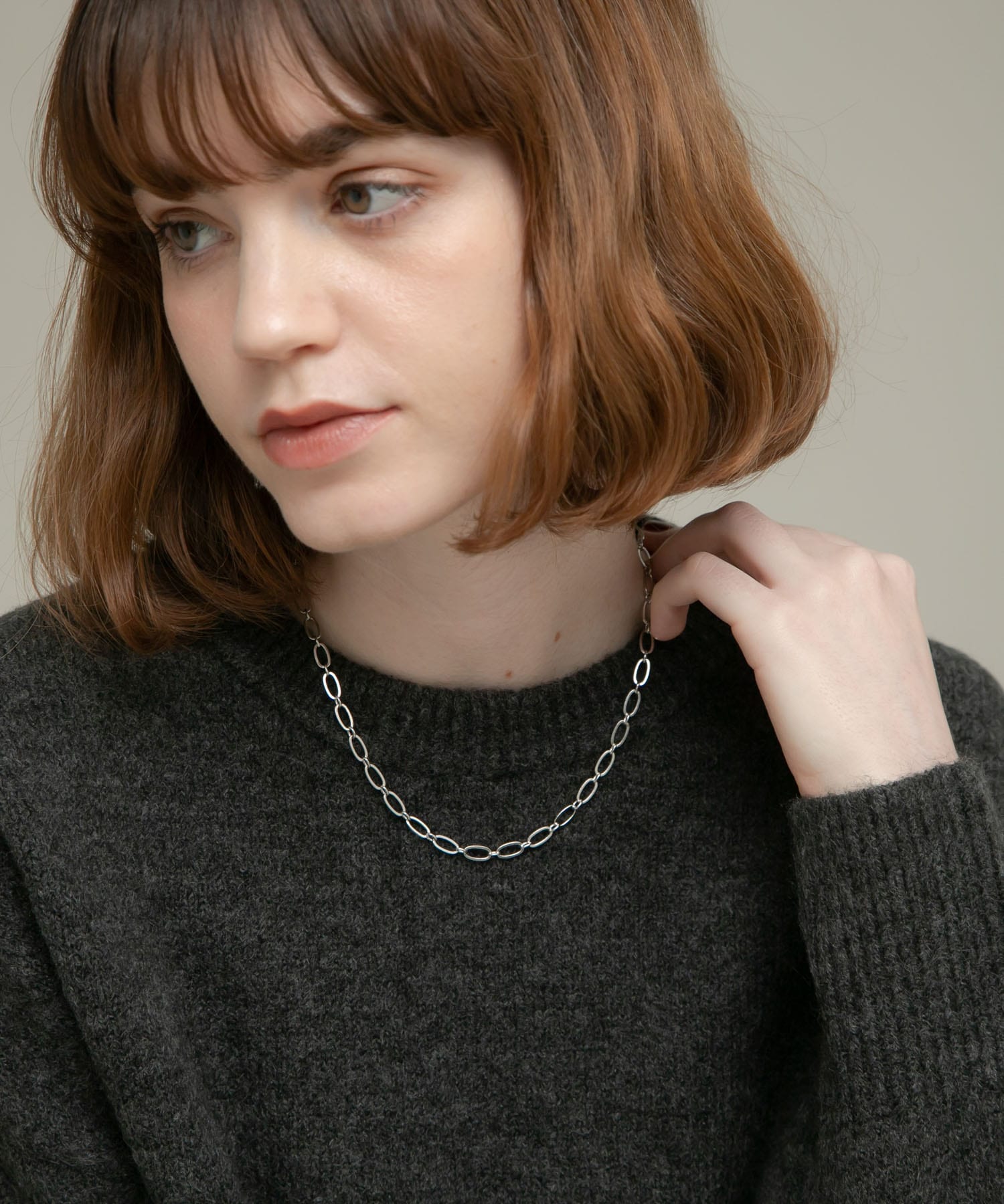 Chain necklace SILVER one