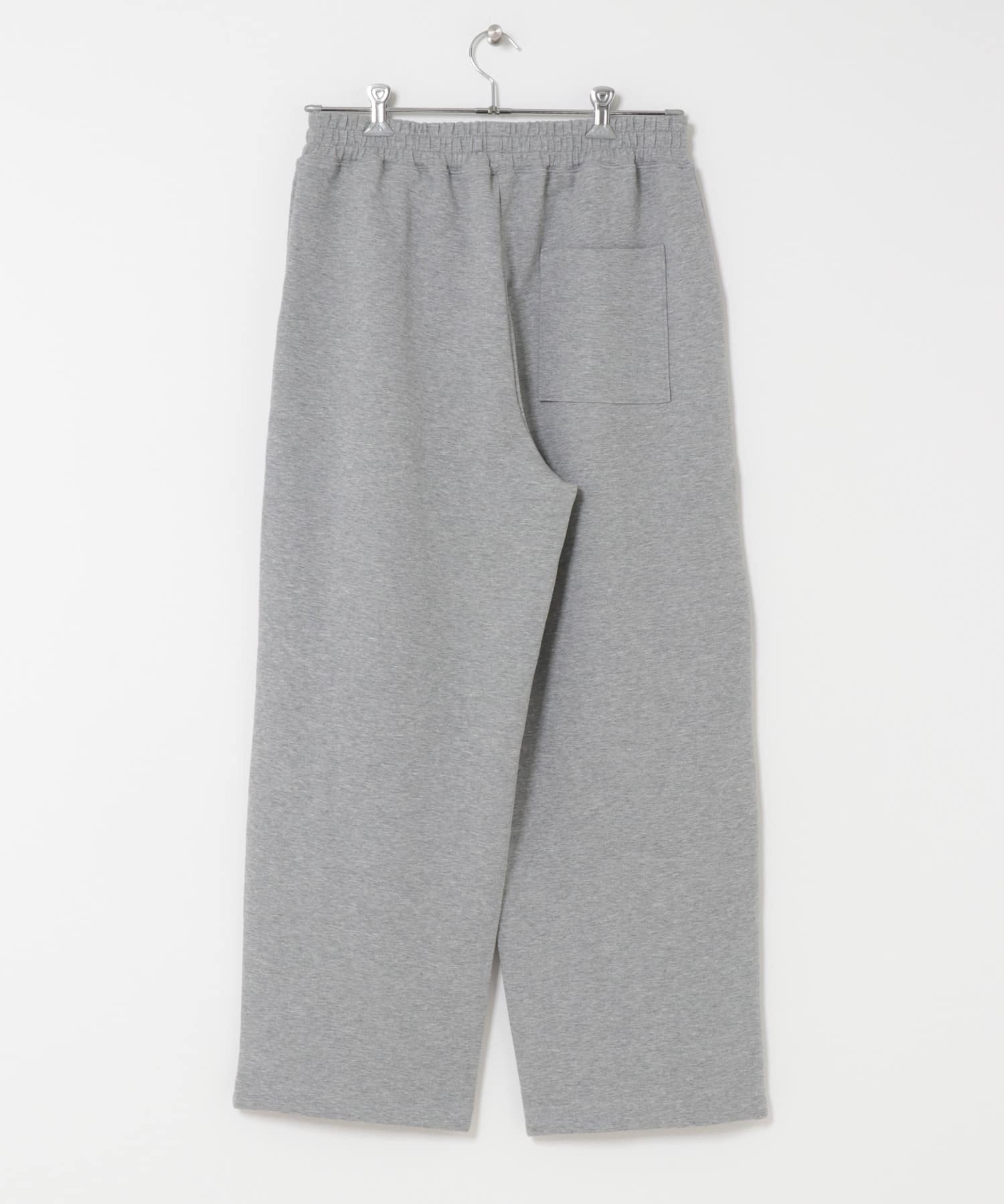 リラックスワイドスウェットパンツ 杢グレー M