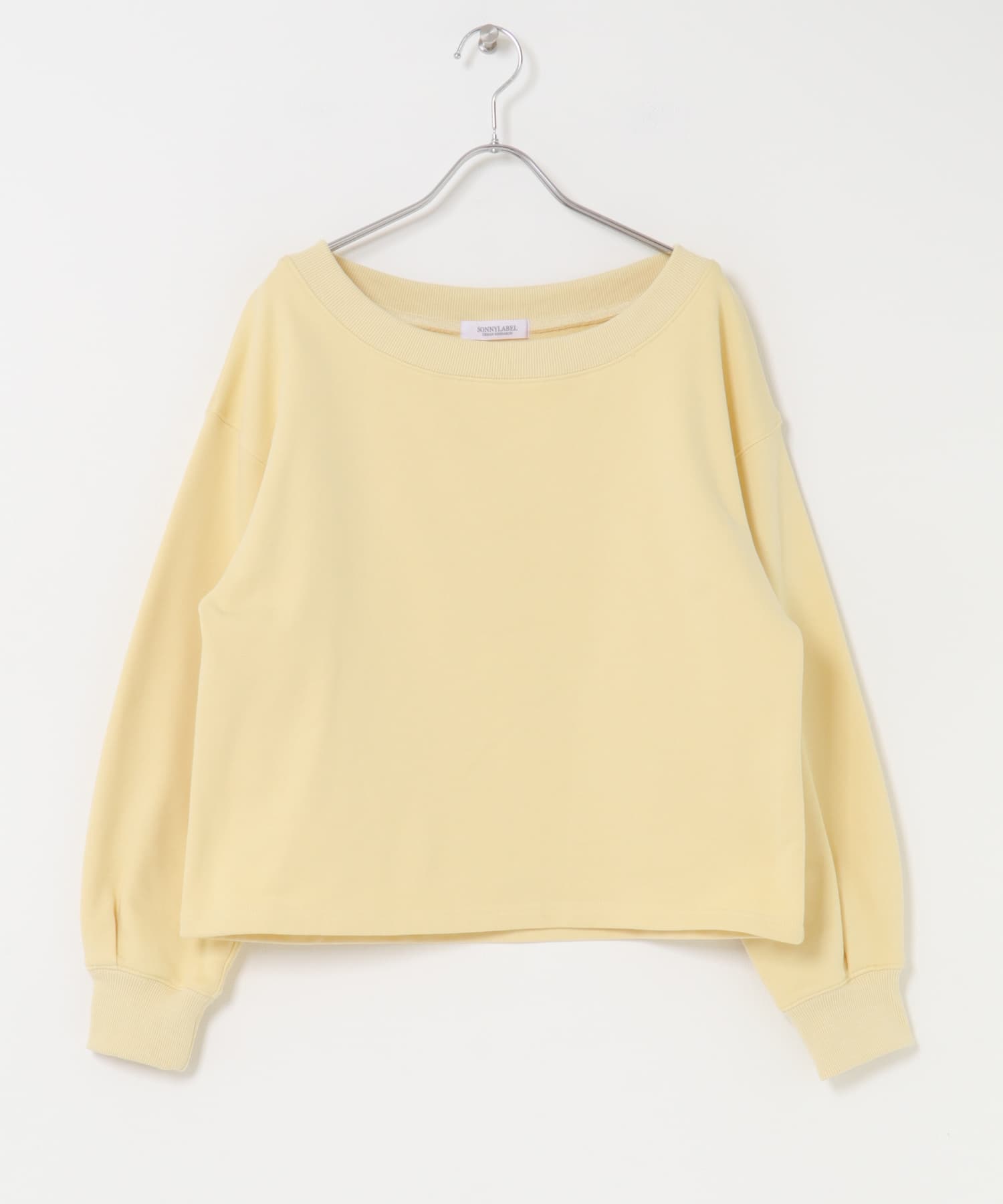 ワイドクルーネックスウェット イエロー FREE
