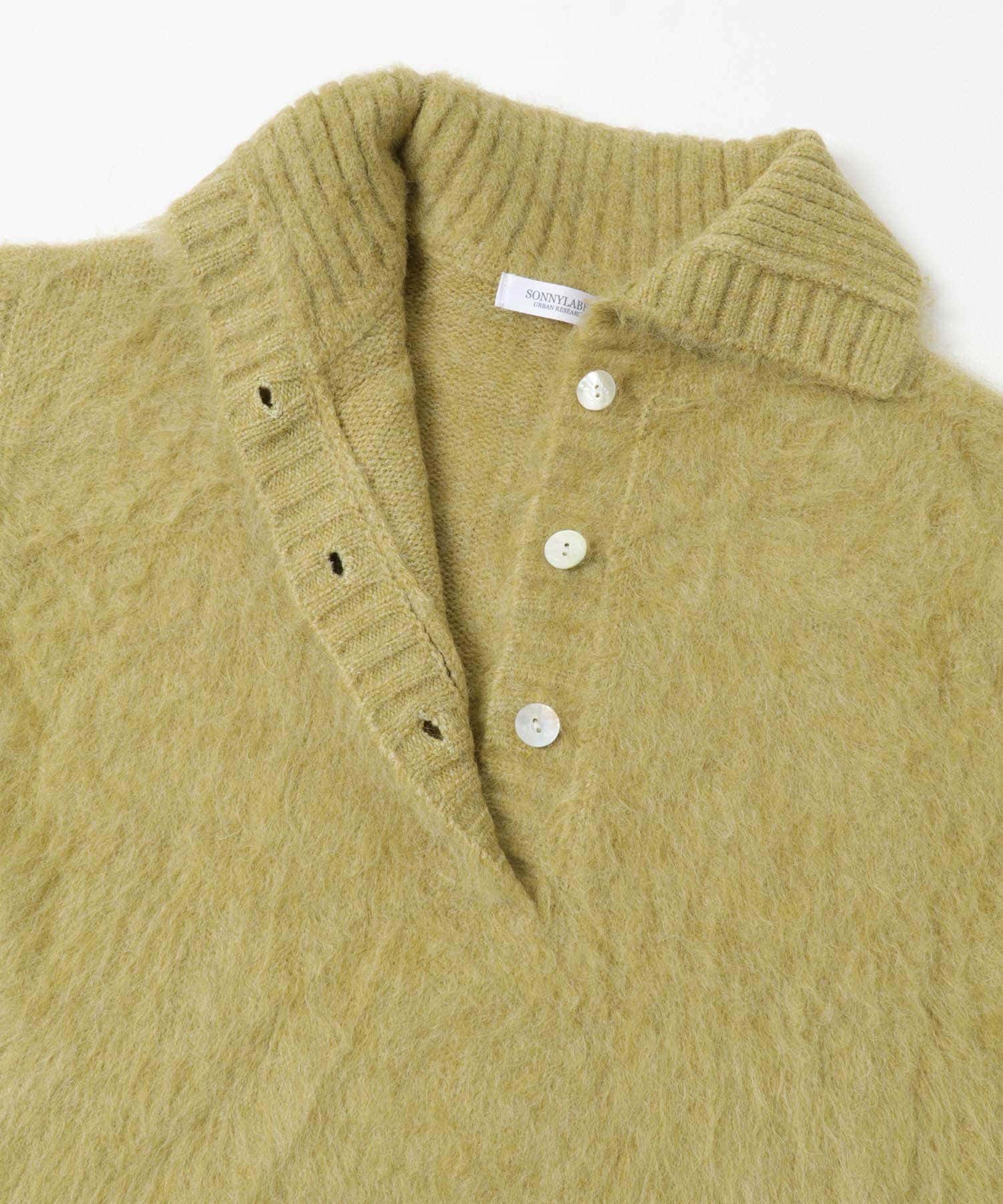 ヘアリースキッパーニットプルオーバー ピスタチオ FREE