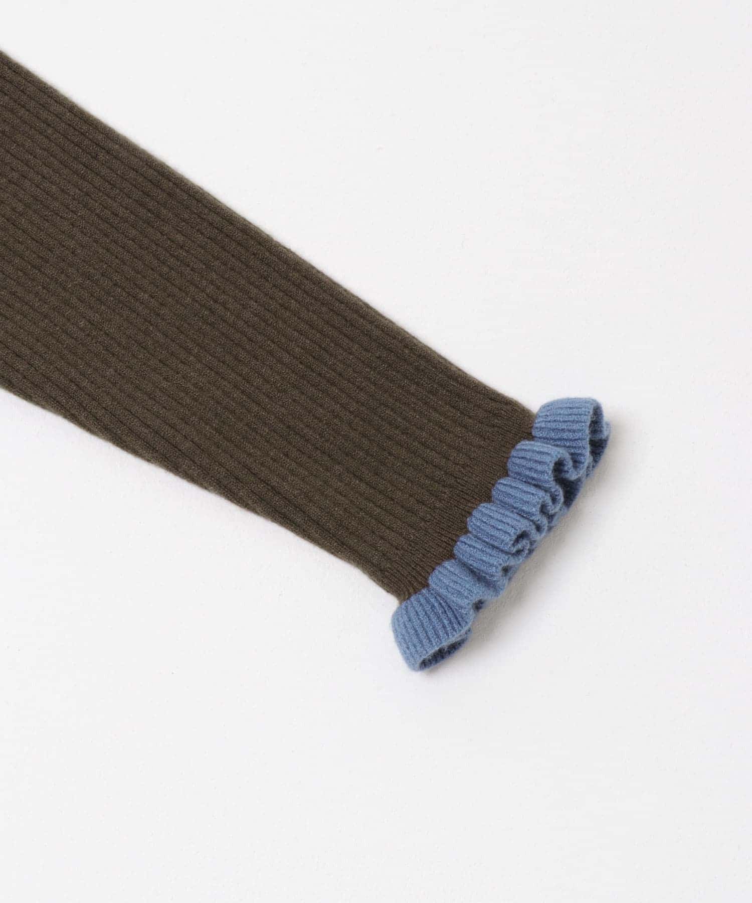 『洗濯可』袖口フリルクルーネックプルオーバー BRNxBLU Free