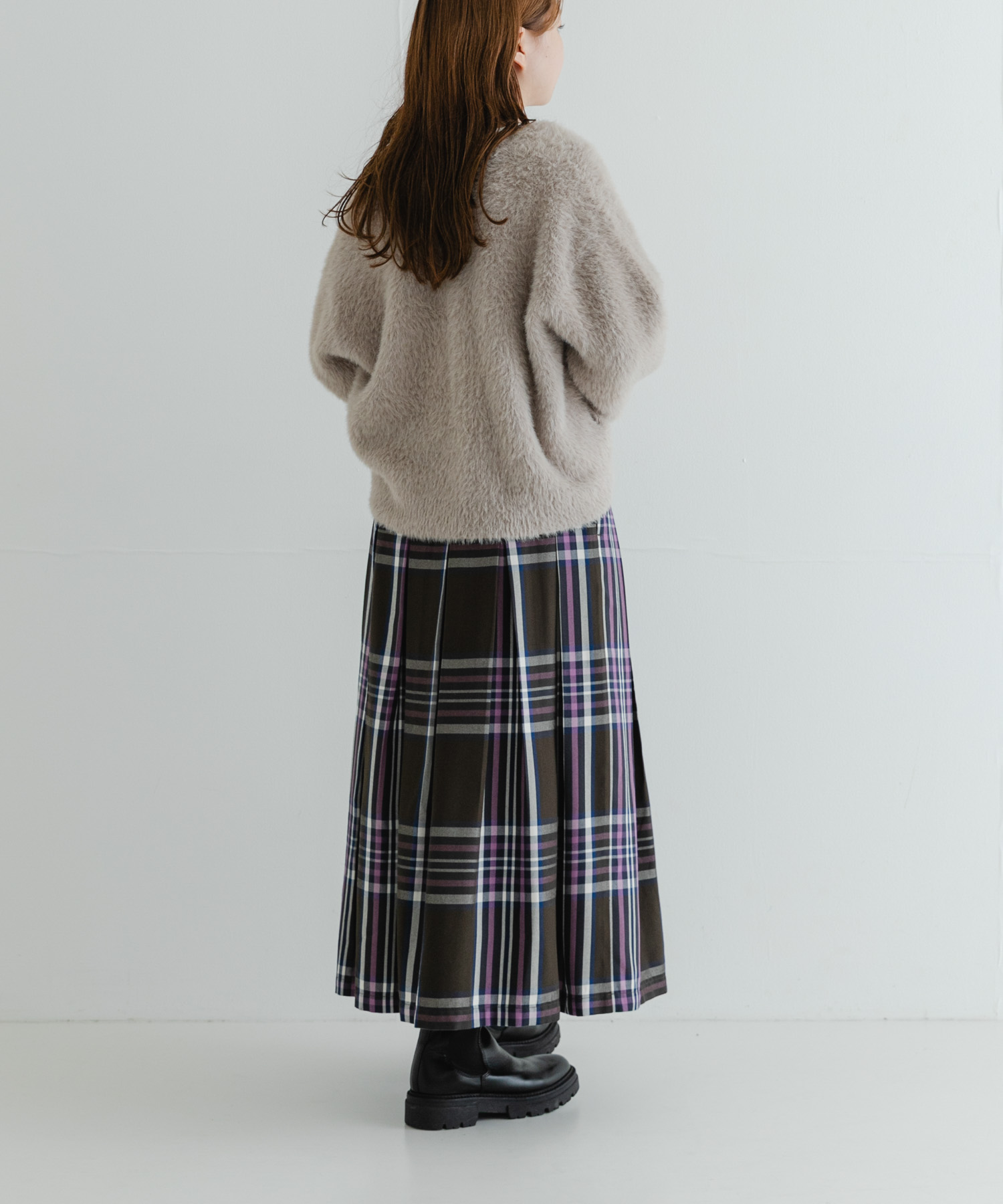 タックチェックイージースカート(36 ブラック系): スカート｜URBAN