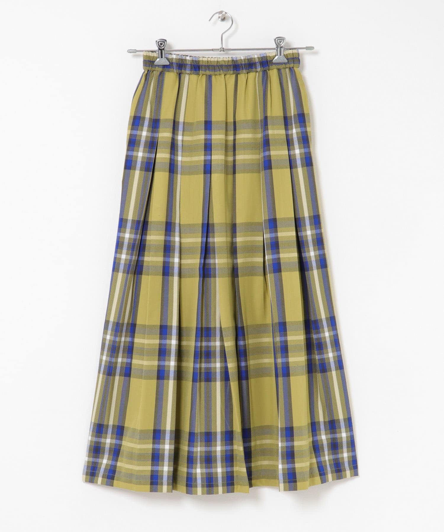 タックチェックイージースカート イエロー系 36