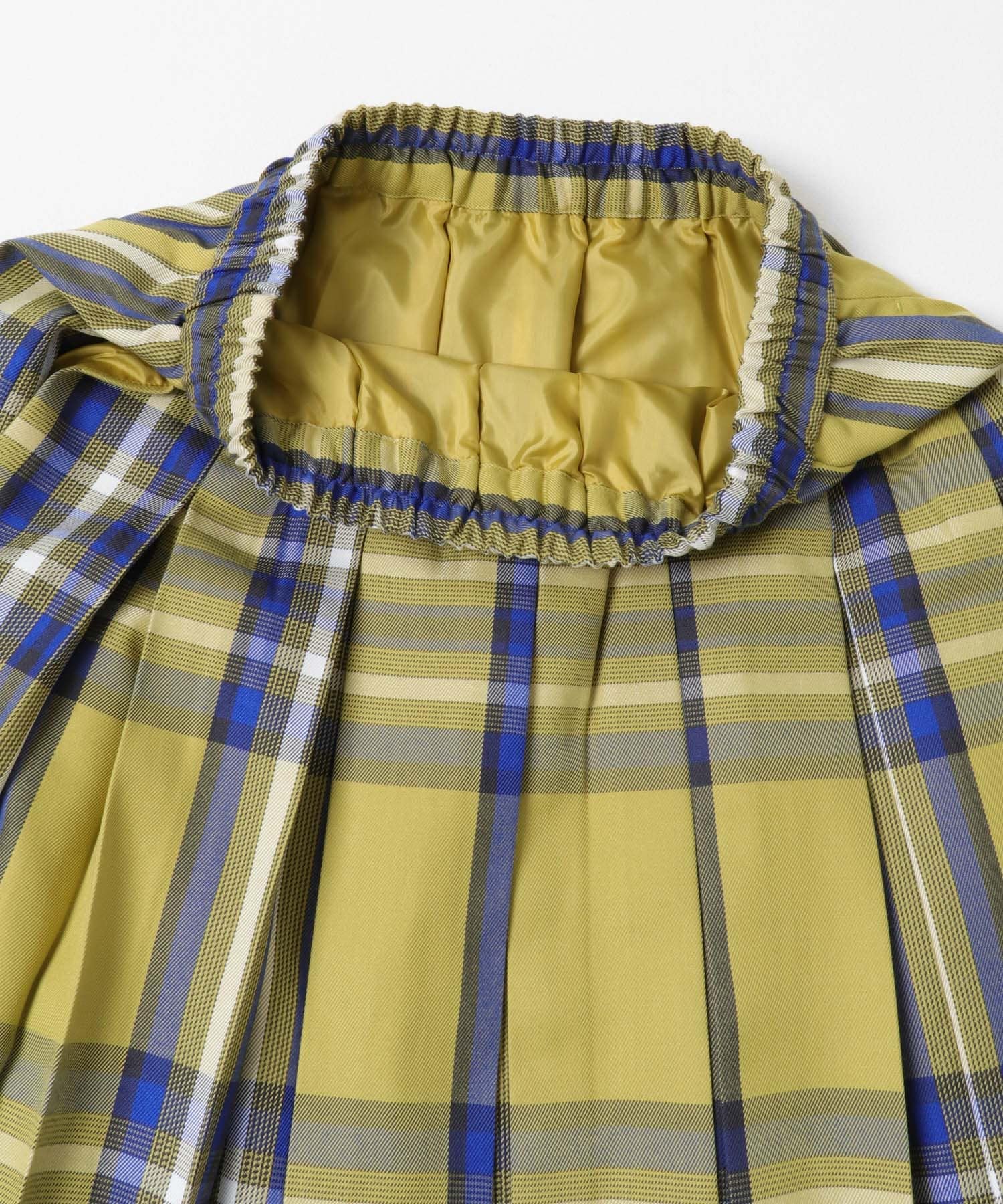 タックチェックイージースカート イエロー系 36