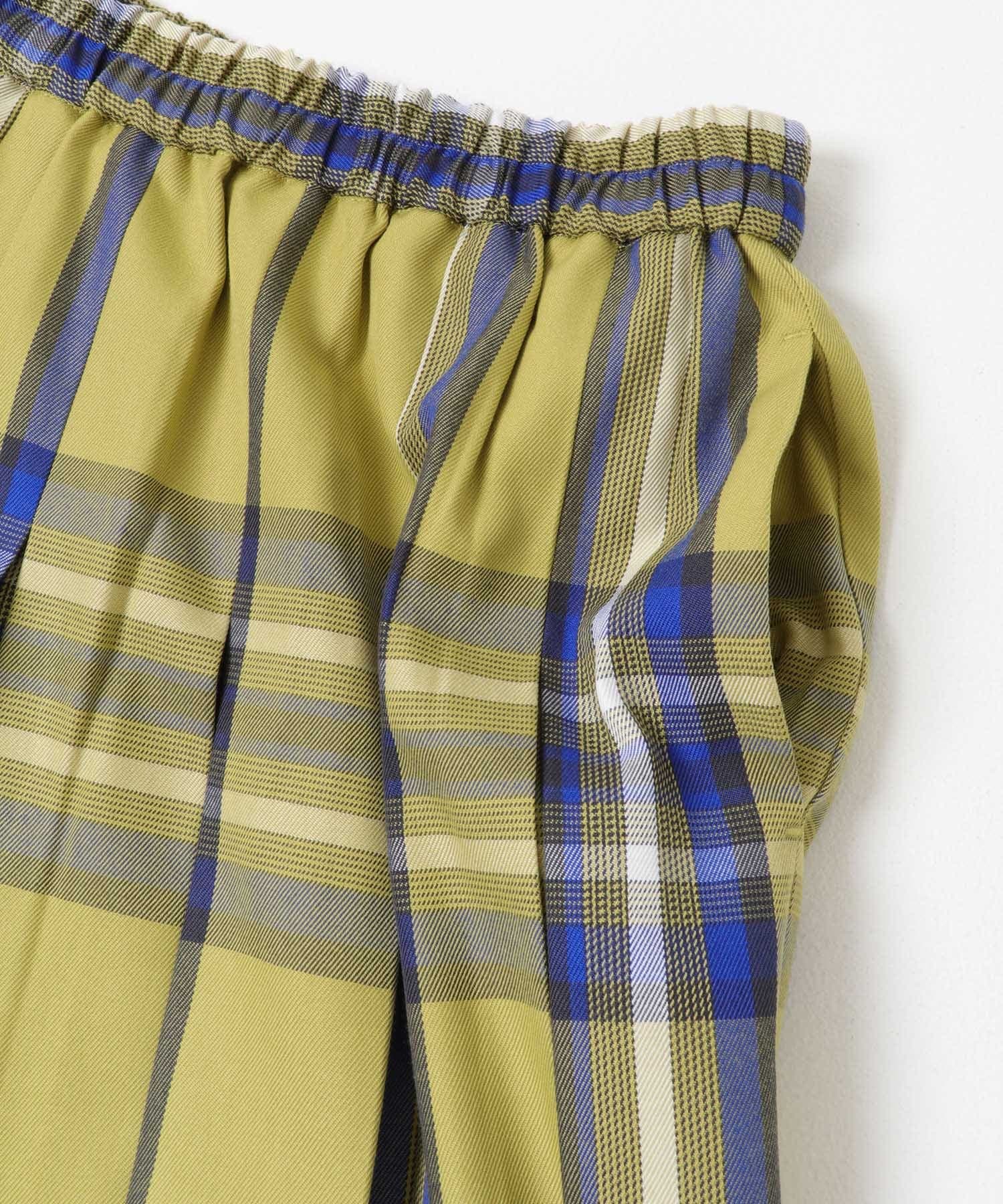 タックチェックイージースカート イエロー系 36