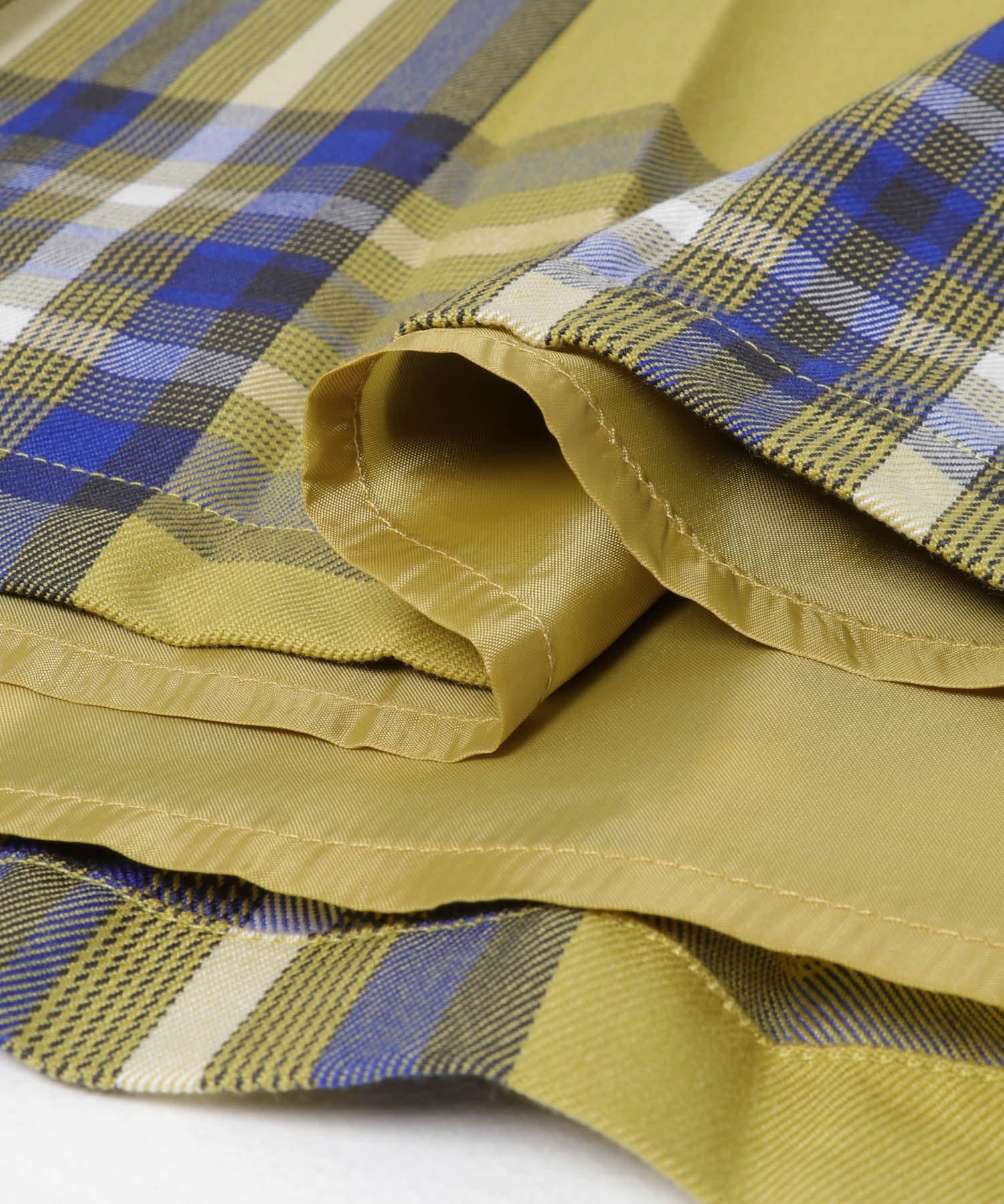 タックチェックイージースカート イエロー系 36