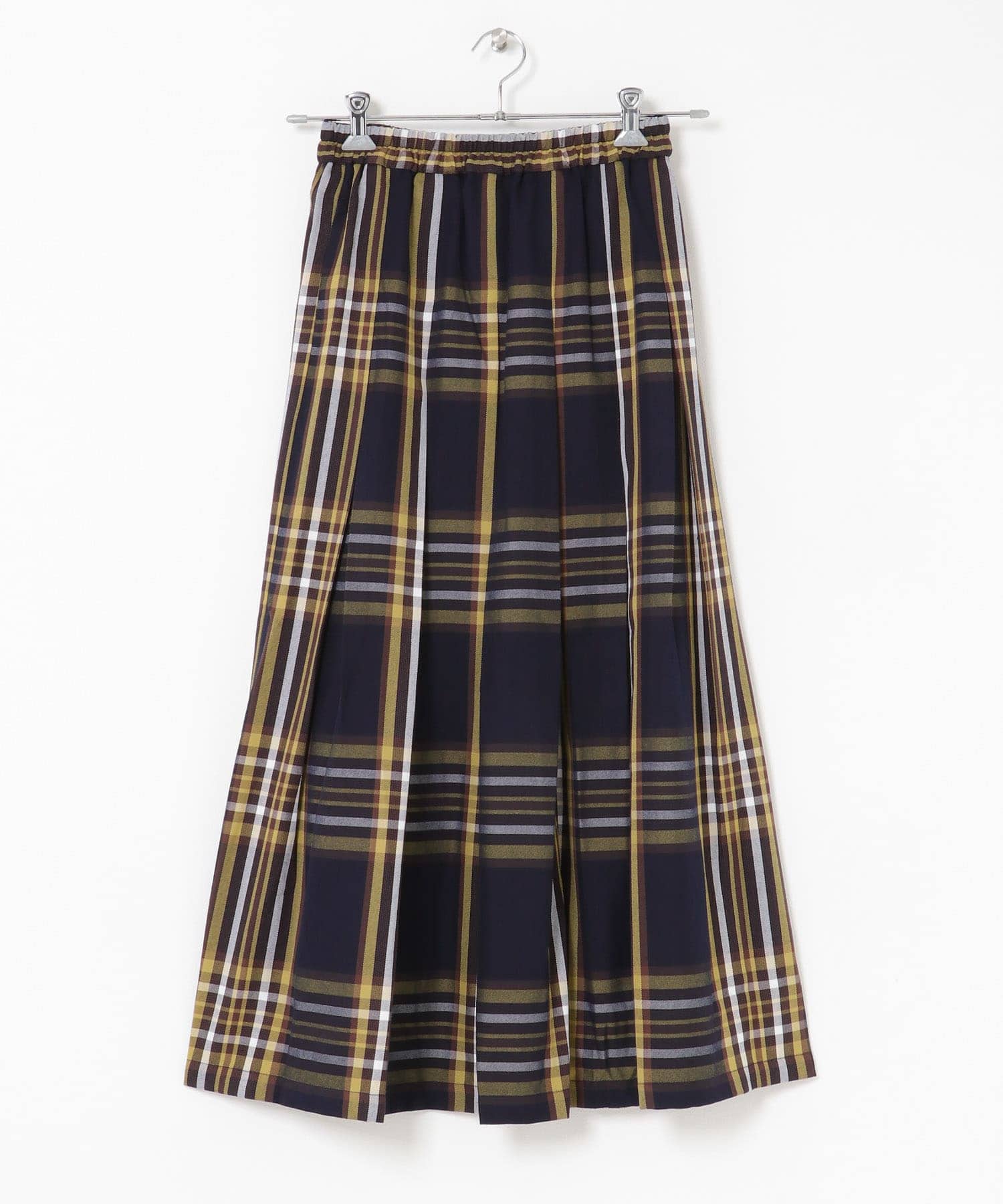 タックチェックイージースカート ブラック系 36