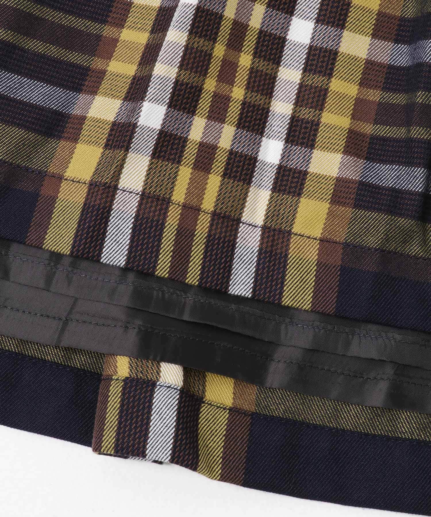 タックチェックイージースカート ブラック系 36