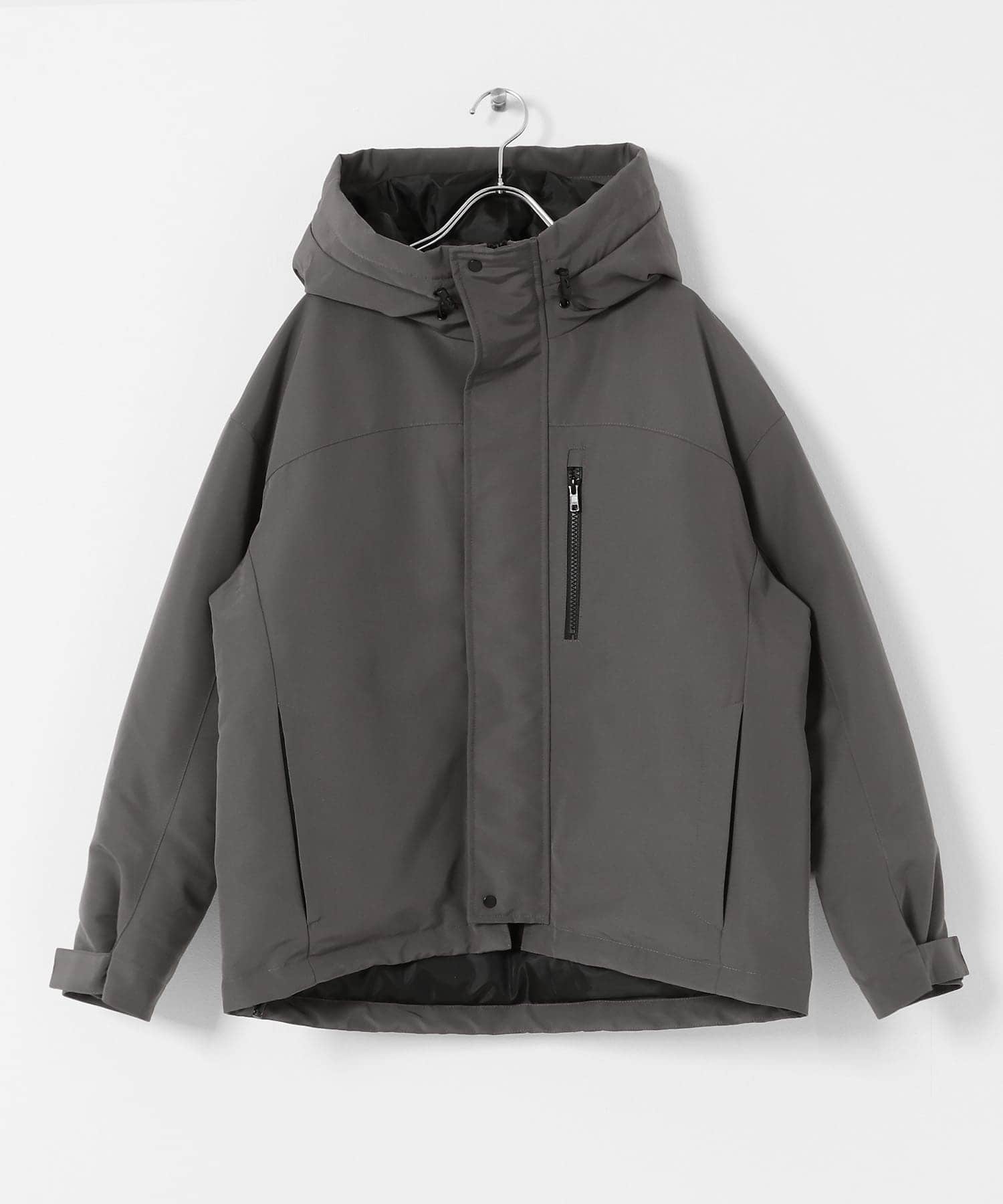 フーディーダウンジャケット チャコール FREE