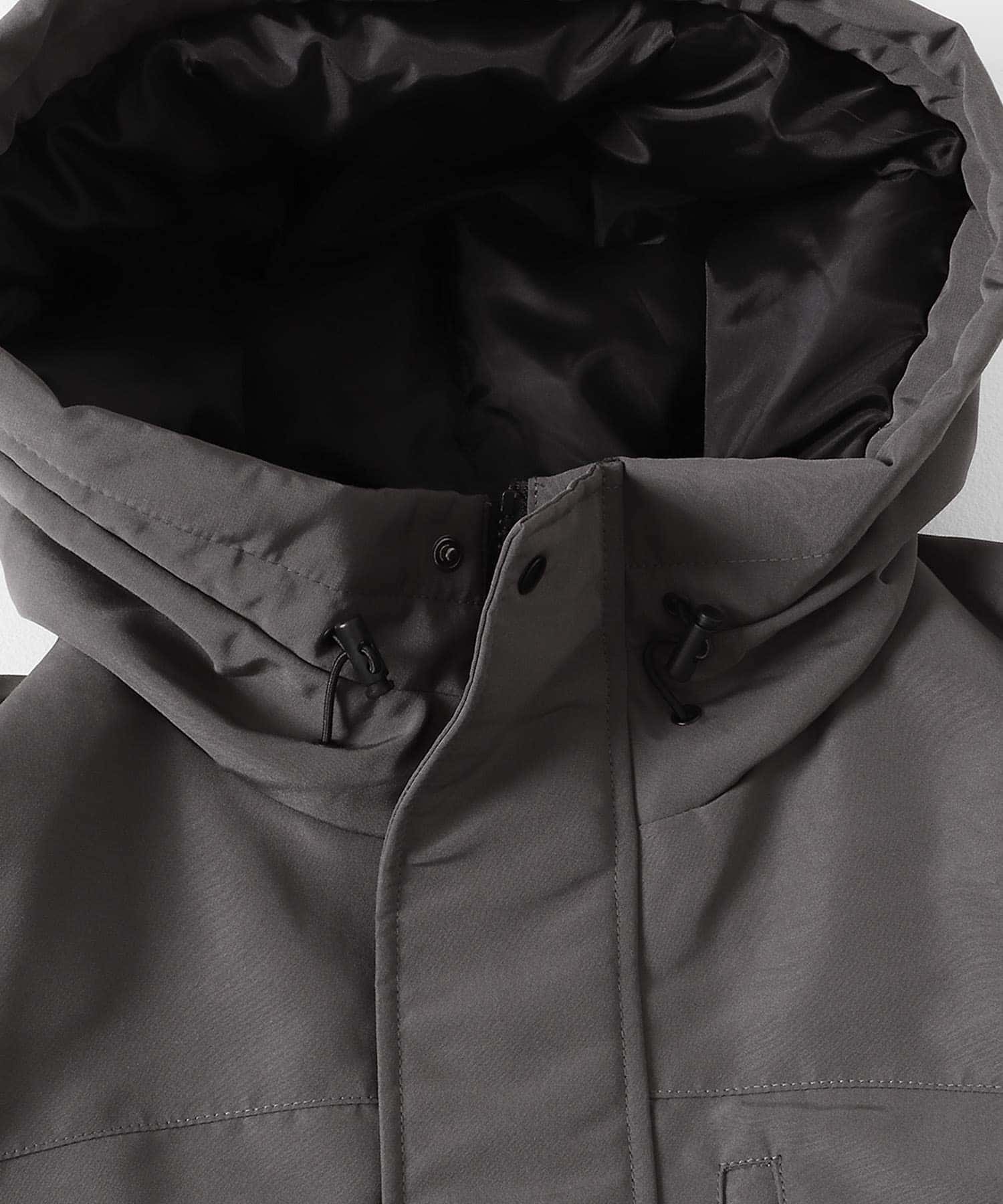 フーディーダウンジャケット チャコール FREE