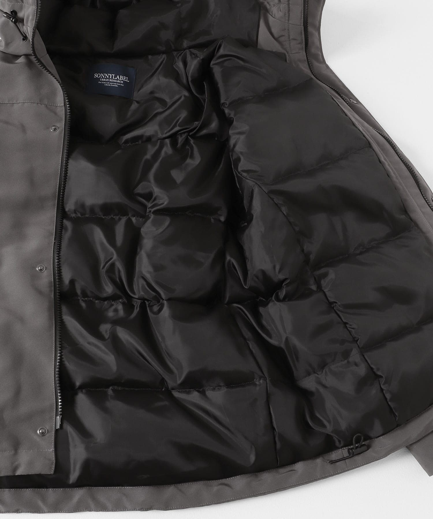 フーディーダウンジャケット チャコール FREE