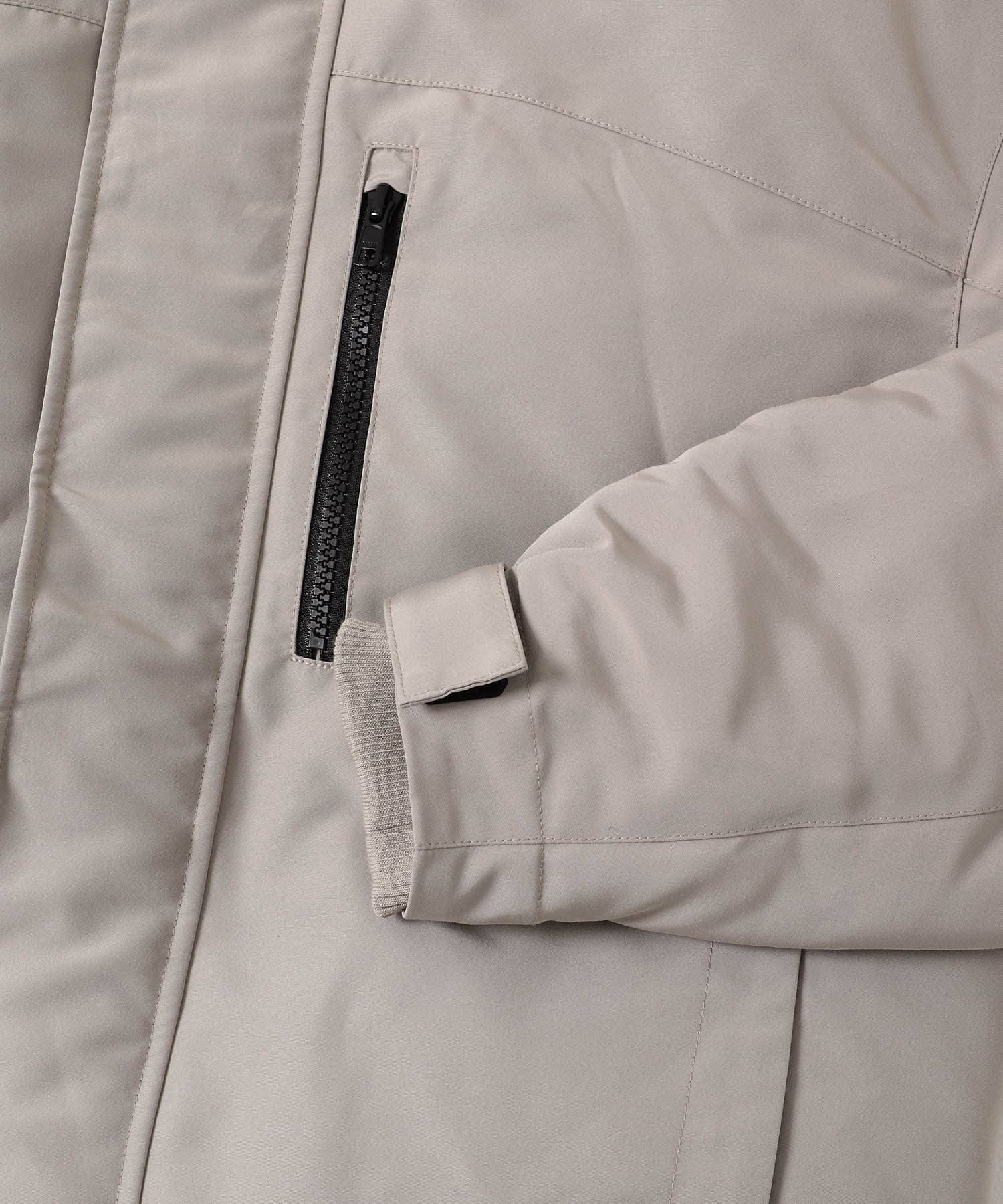 フーディーダウンジャケット グレージュ FREE