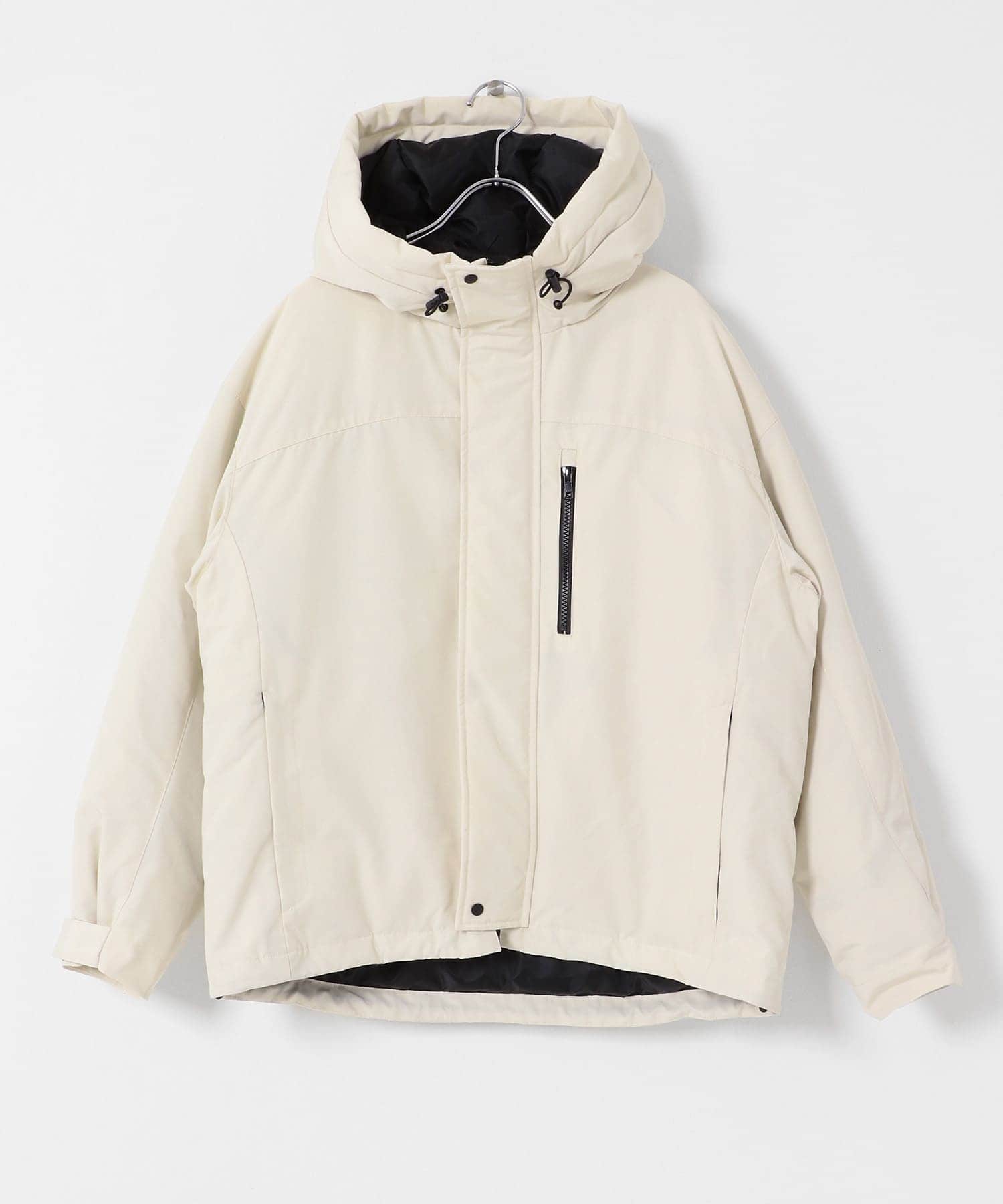 フーディーダウンジャケット アイボリー FREE