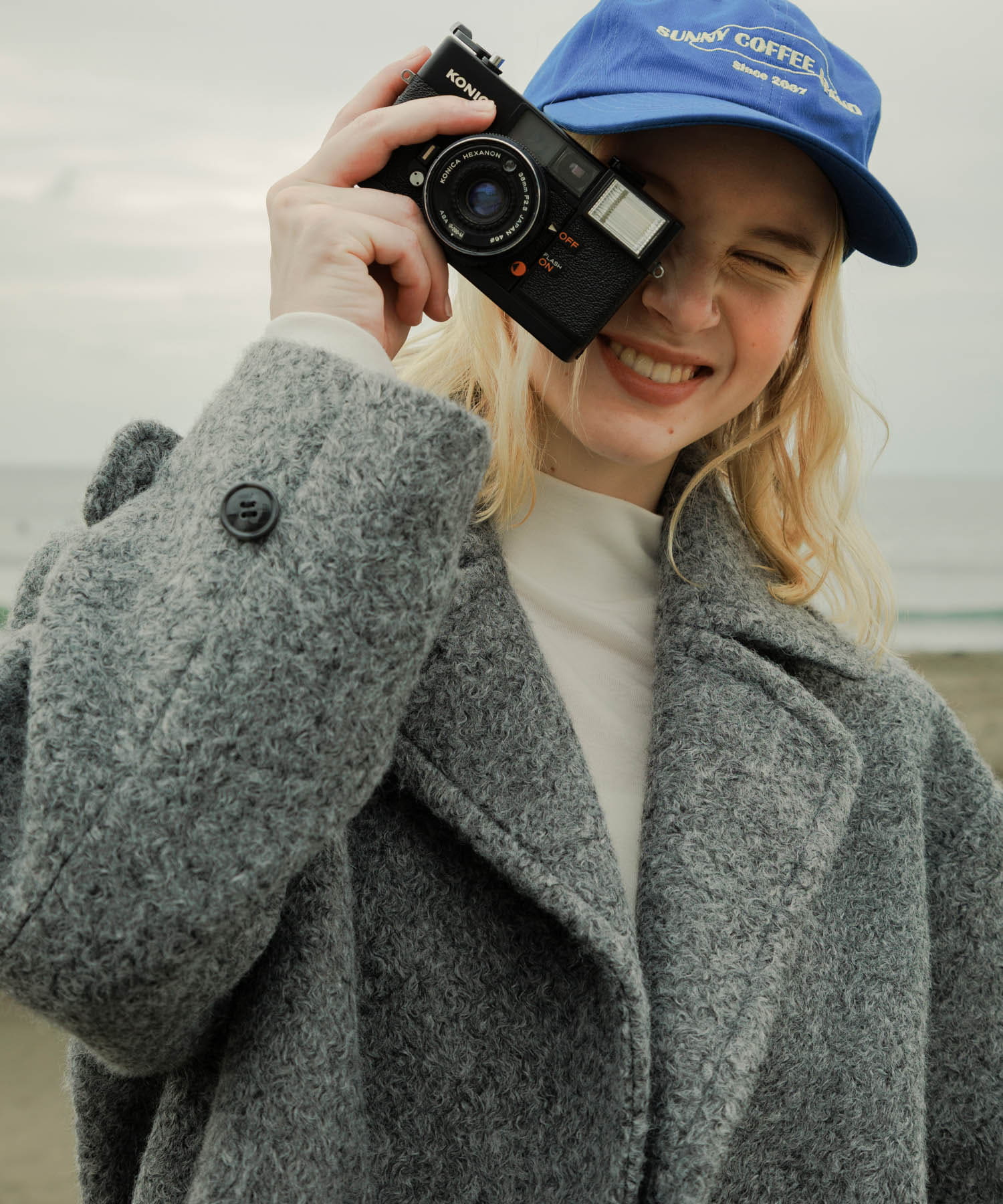 ウールライクカーリーシャギーコクーンコート(FREE エクリュ