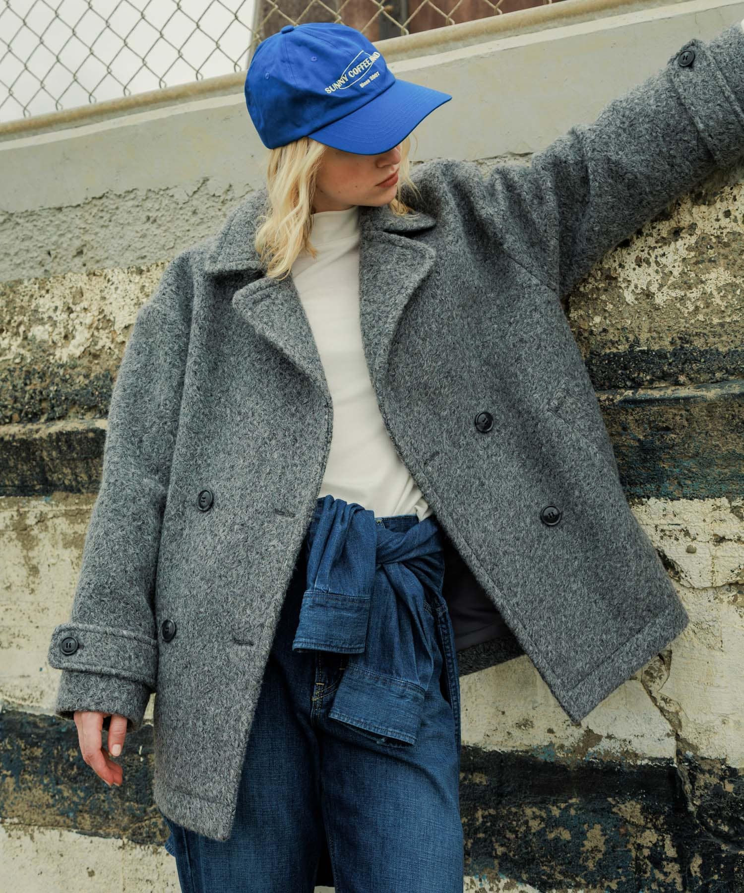 ウールライクカーリーシャギーコクーンコート(FREE エクリュ