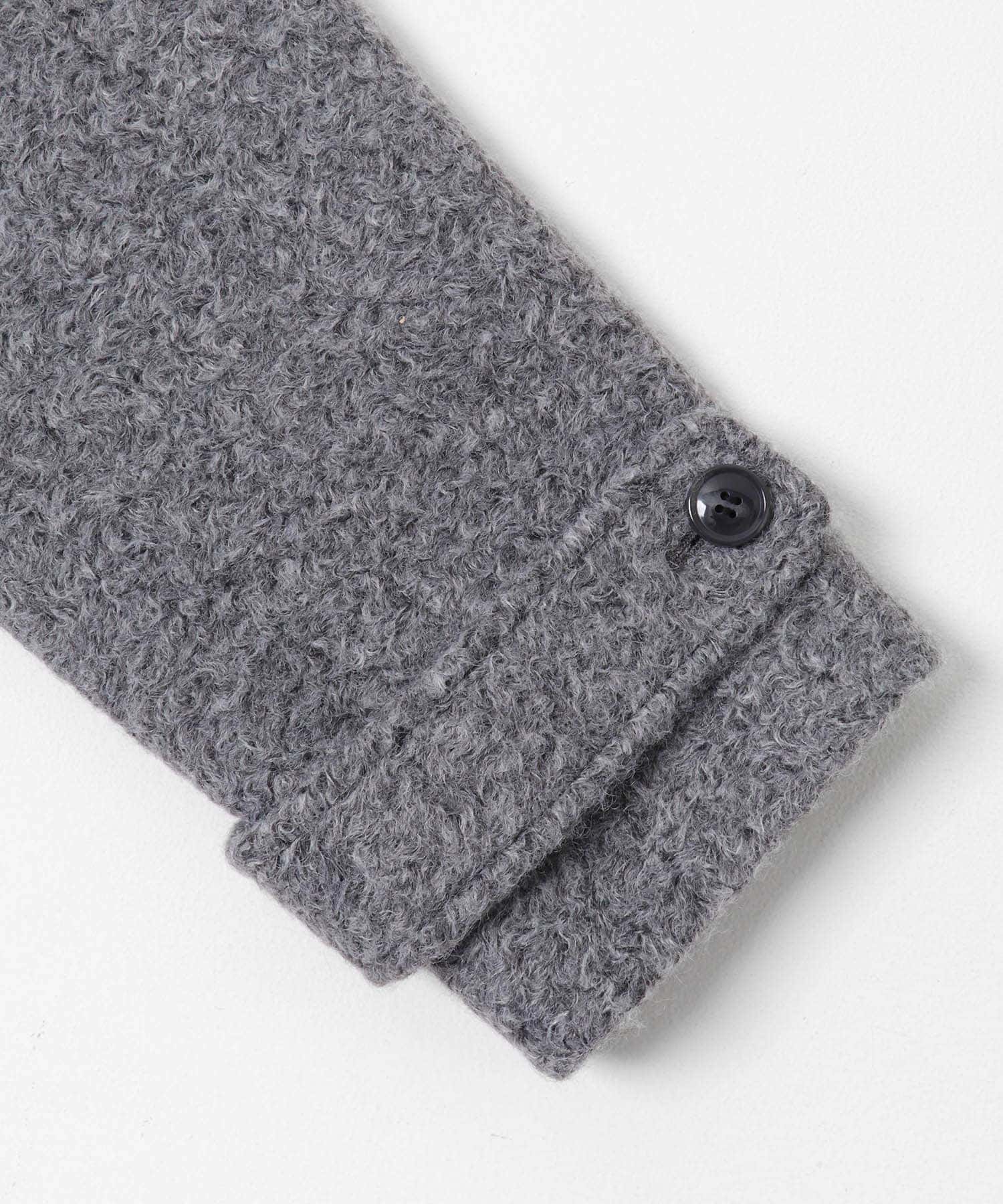 ウールライクカーリーシャギーコクーンコート グレー FREE