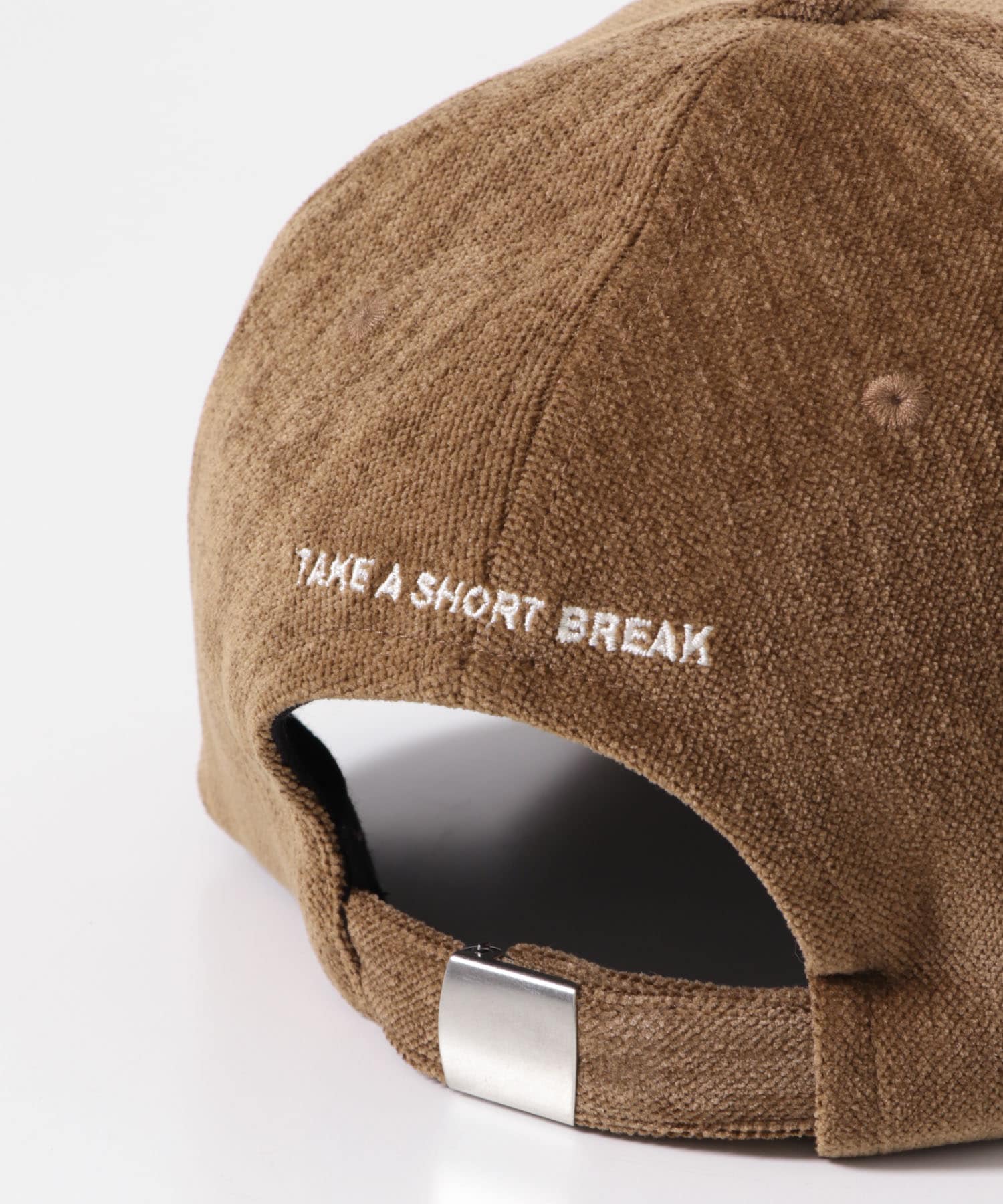ベロアタッチバックロゴCAP キャメル one
