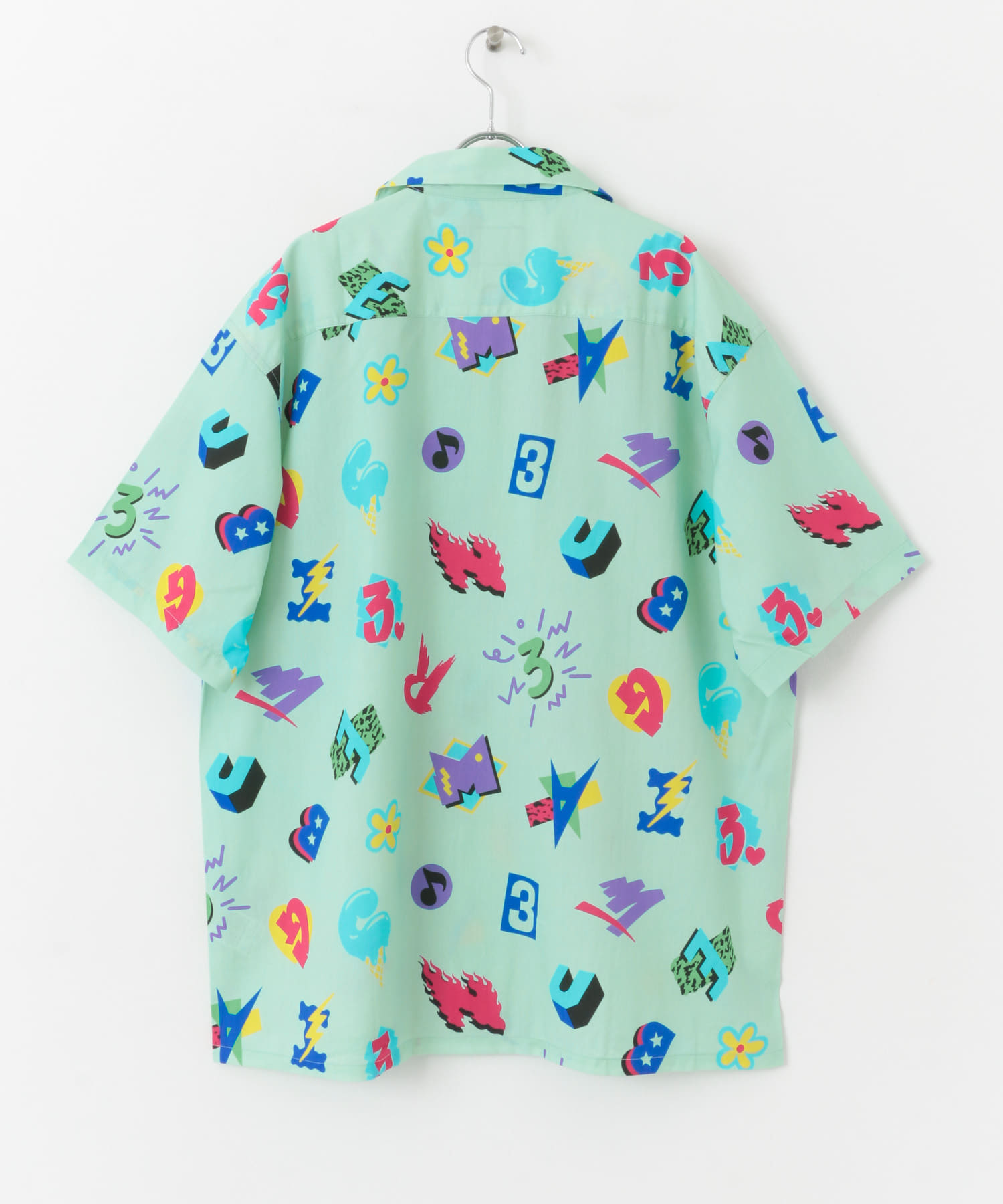 MAGIC NUMBER　OPEN COLLAR SHORT-SLEEVE SHIRTS MINT M