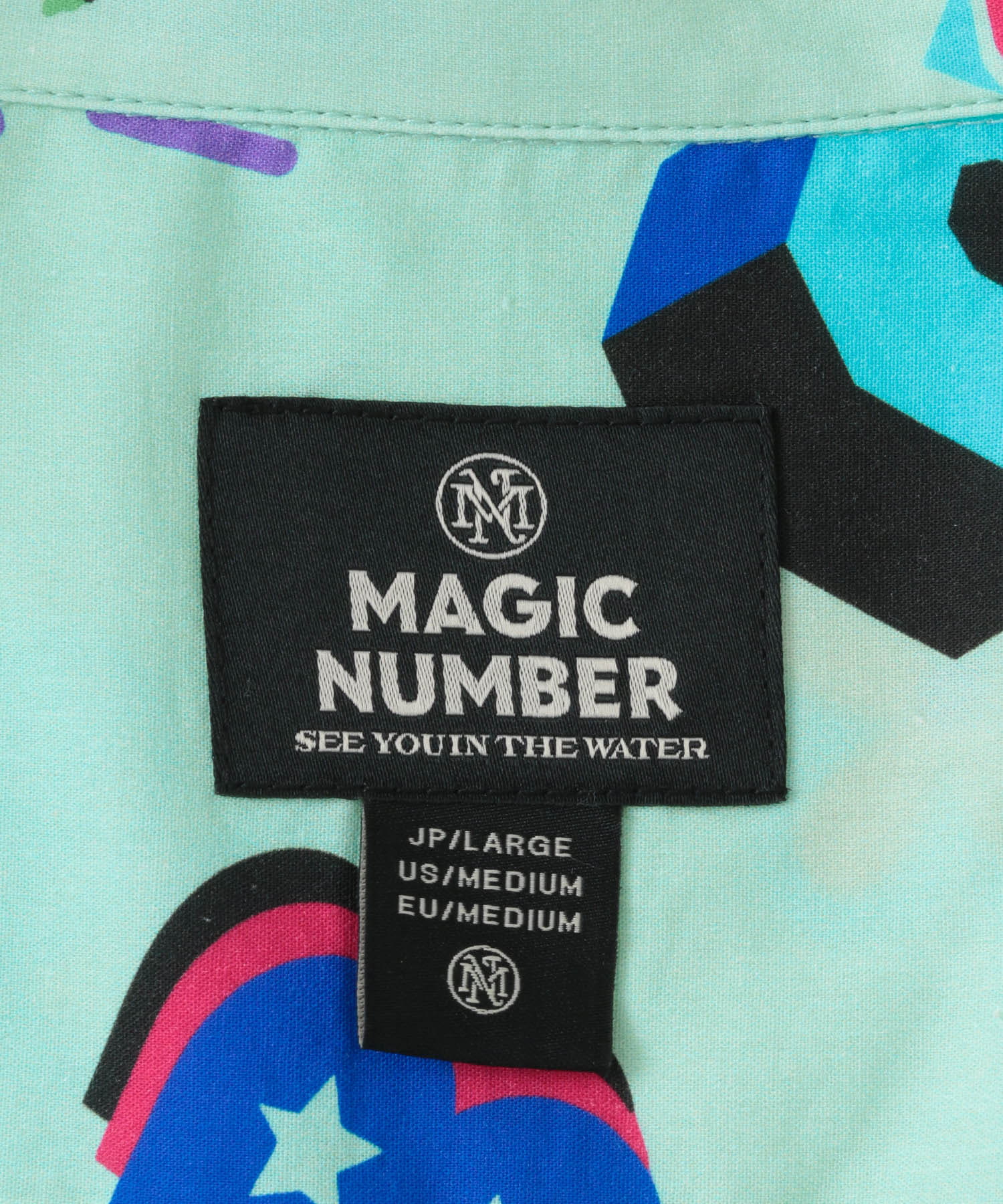 MAGIC NUMBER　OPEN COLLAR SHORT-SLEEVE SHIRTS MINT M