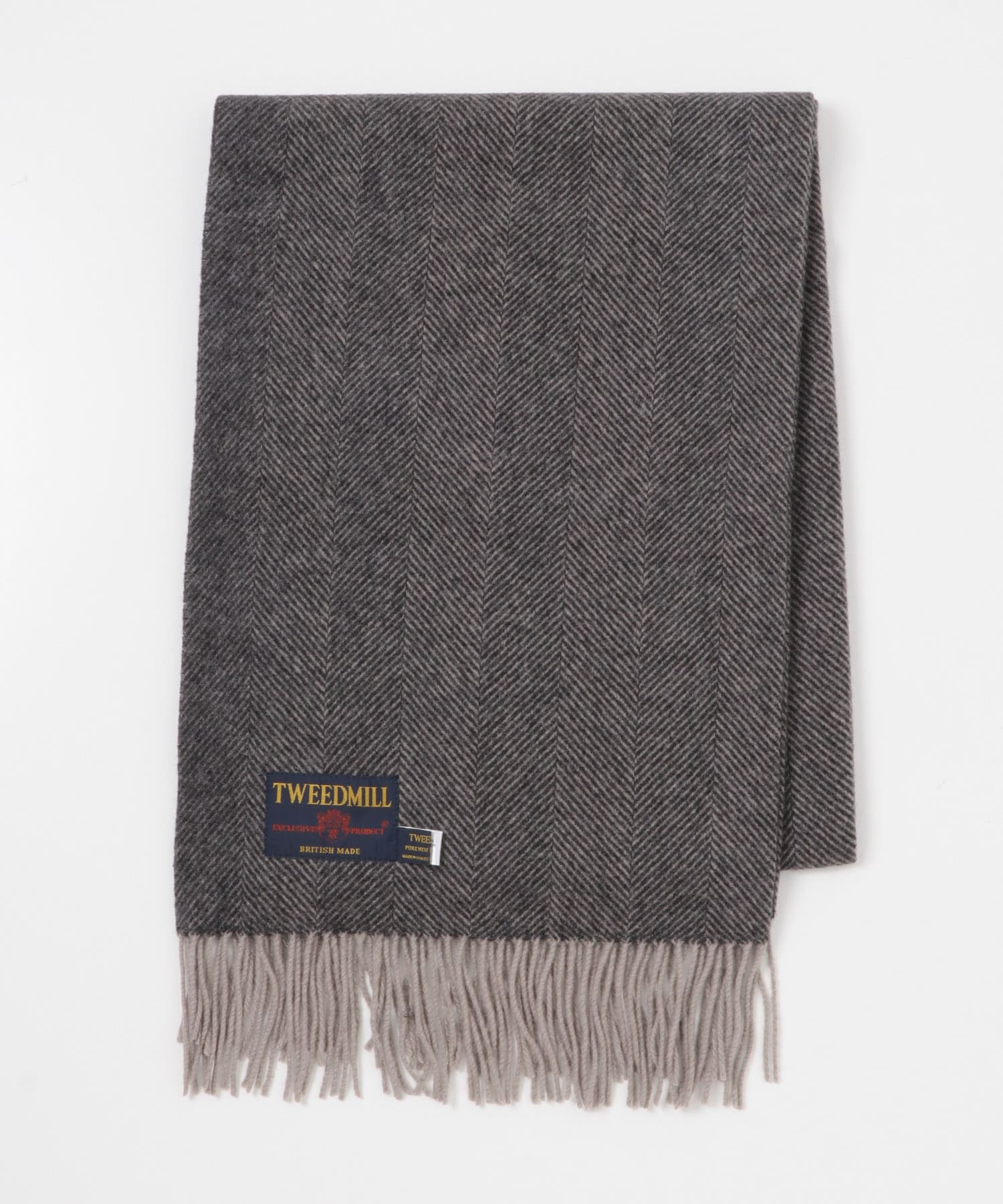 TWEED MILL　70-190 Lambswool Knee Rug H.CHARCOAL one