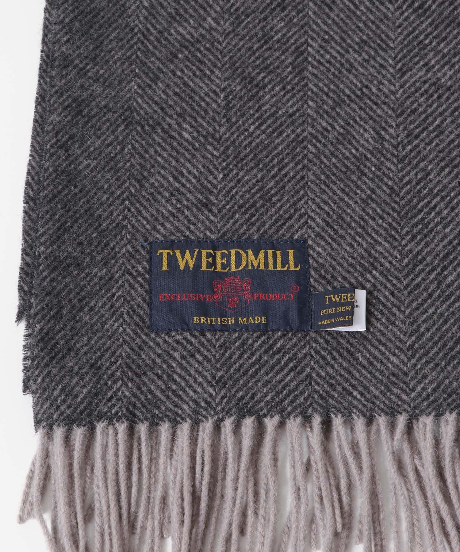 TWEED MILL　70-190 Lambswool Knee Rug H.CHARCOAL one