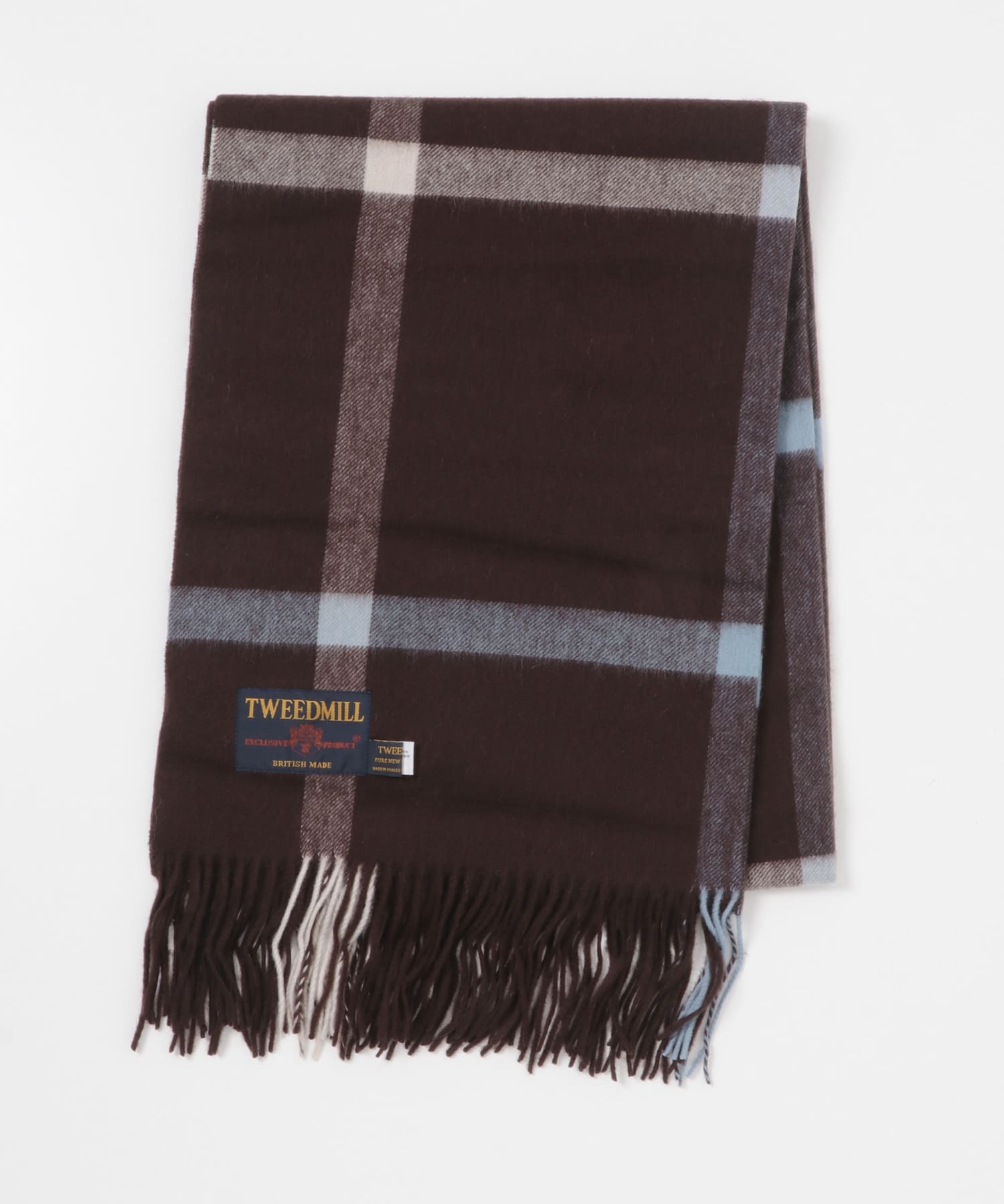 TWEED MILL　70-190 Lambswool Knee Rug CHOCOLATE one