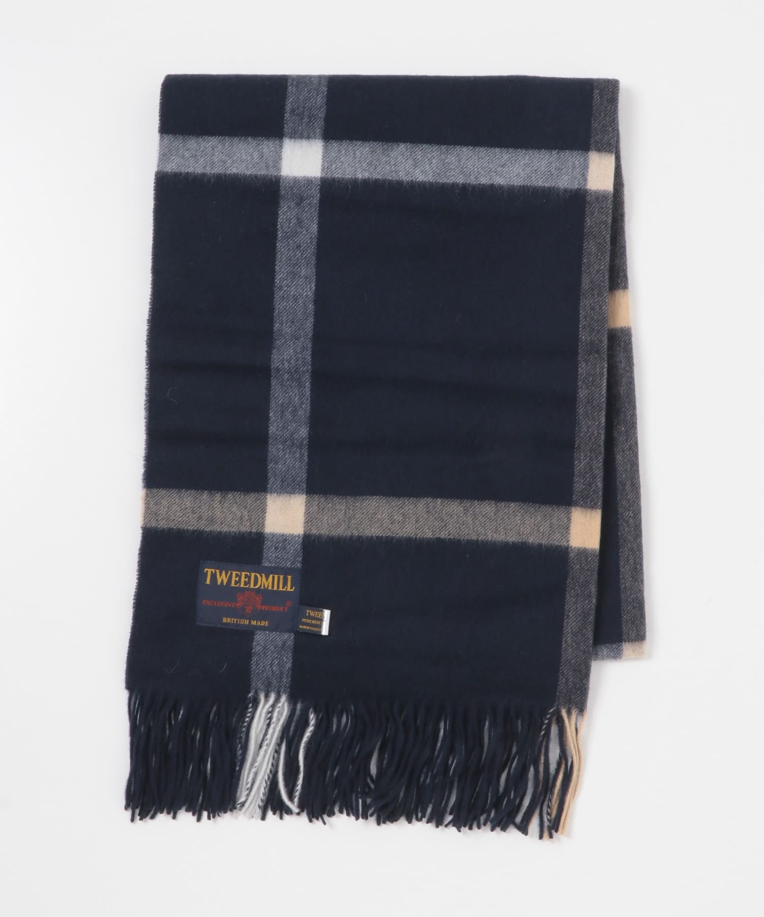 TWEED MILL　70-190 Lambswool Knee Rug MARINE one