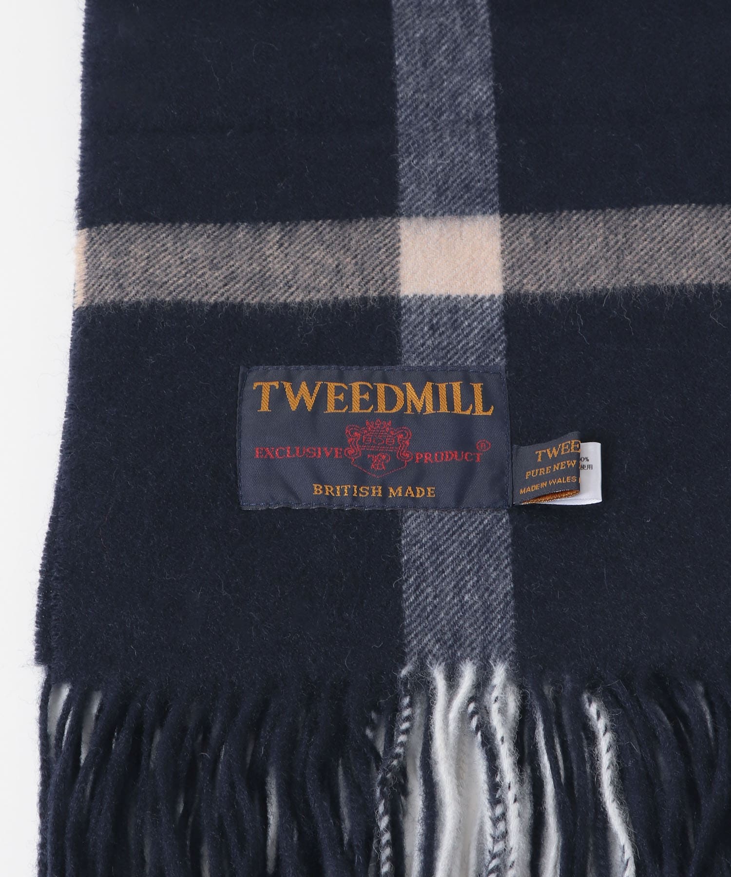TWEED MILL　70-190 Lambswool Knee Rug MARINE one