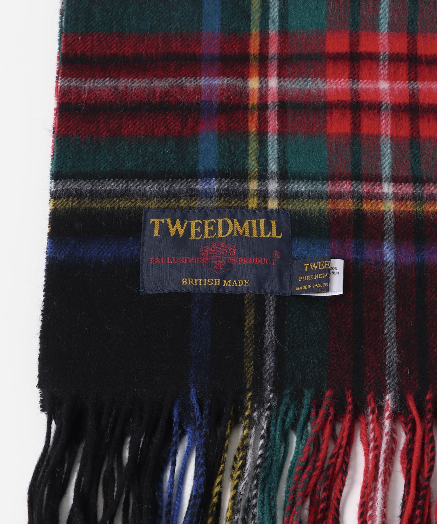 TWEED MILL　70-190 Lambswool Knee Rug BLKSTEWART one